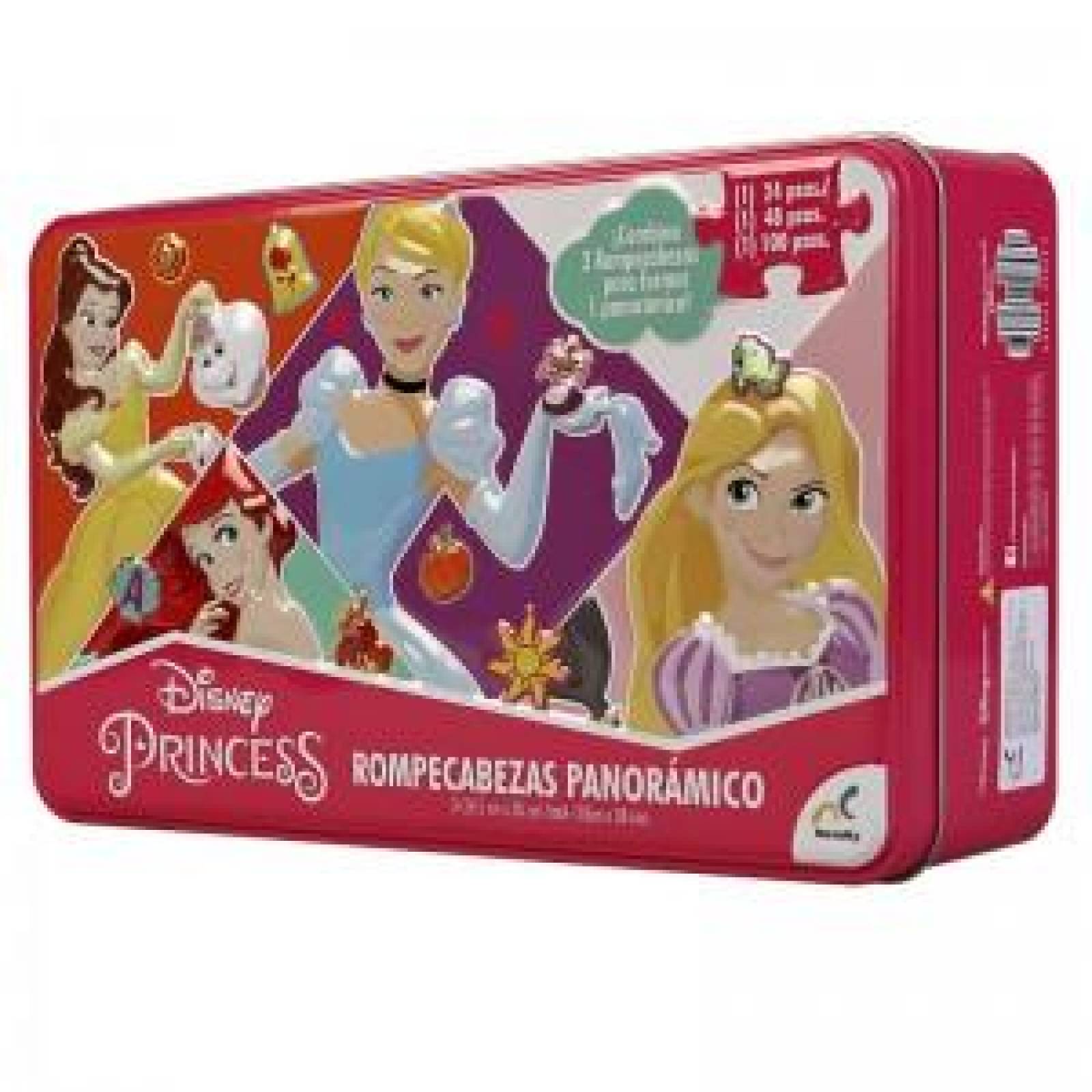 Rompecabezas Princesas de Disney 3 en 1 Panorámico 