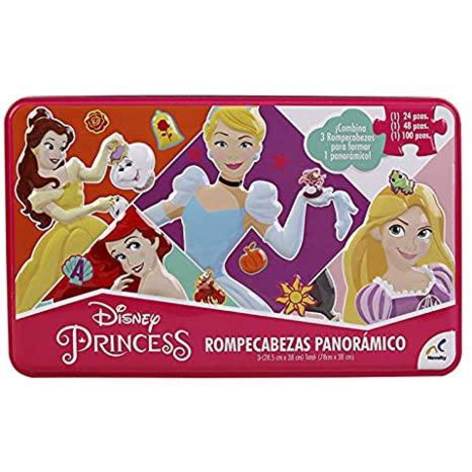 Rompecabezas Princesas de Disney 3 en 1 Panorámico 
