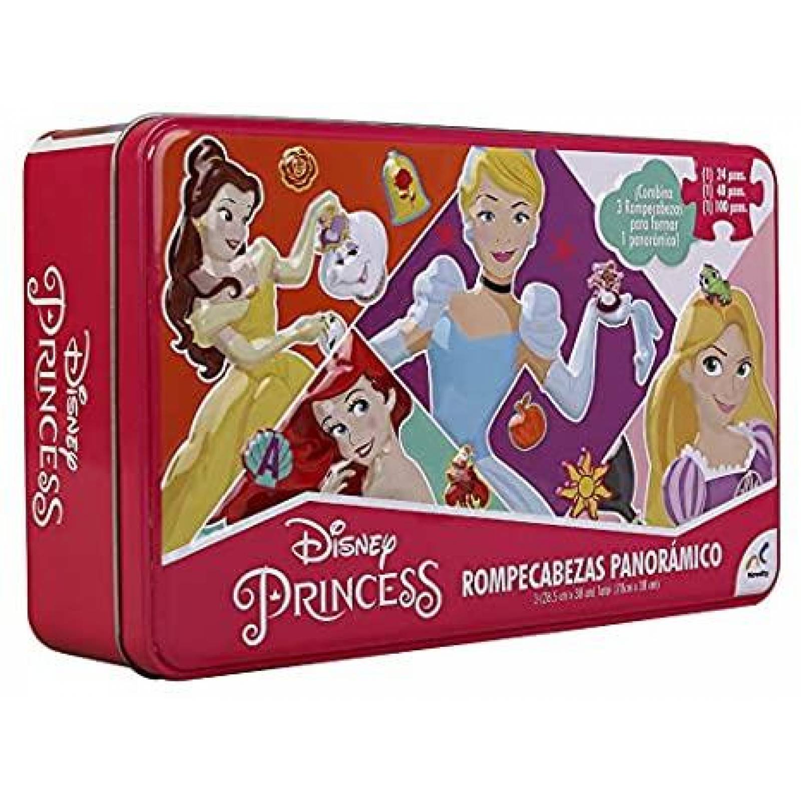 Rompecabezas Princesas de Disney 3 en 1 Panorámico 