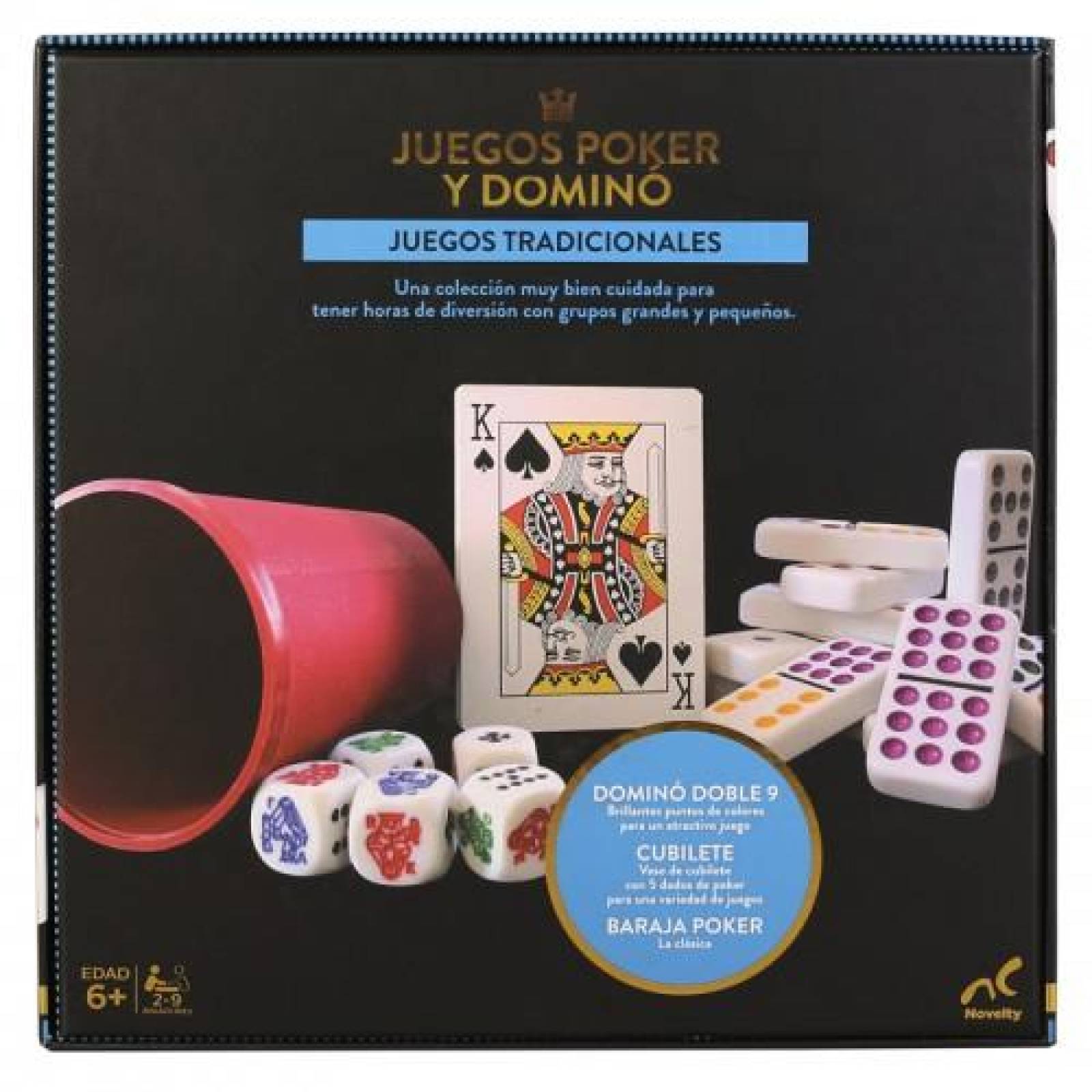 JUEGOS POKER Y DOMINO DOBLE 9 FOIL 