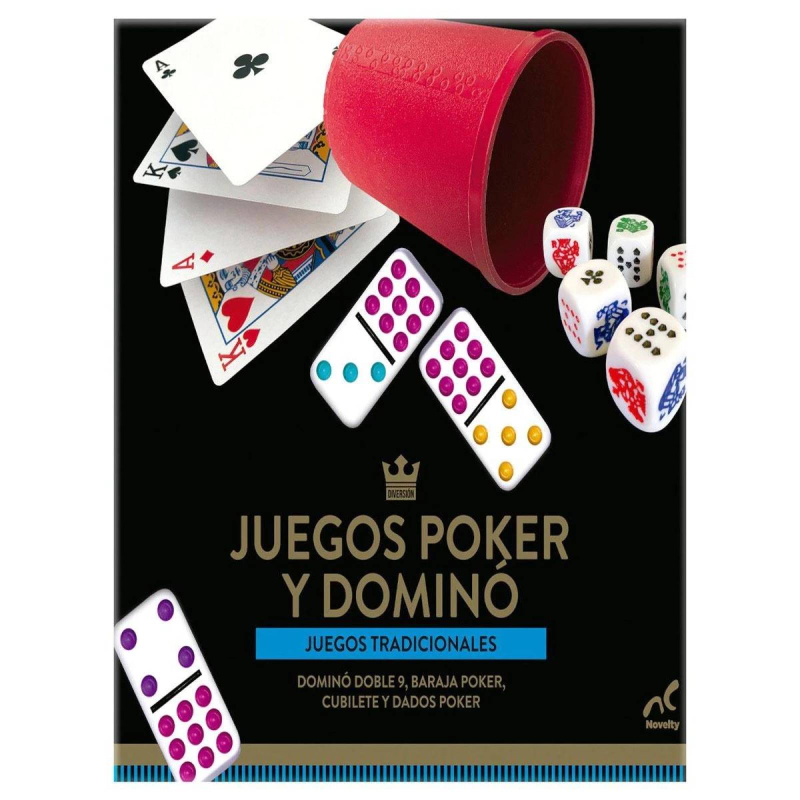 JUEGOS POKER Y DOMINO DOBLE 9 FOIL 