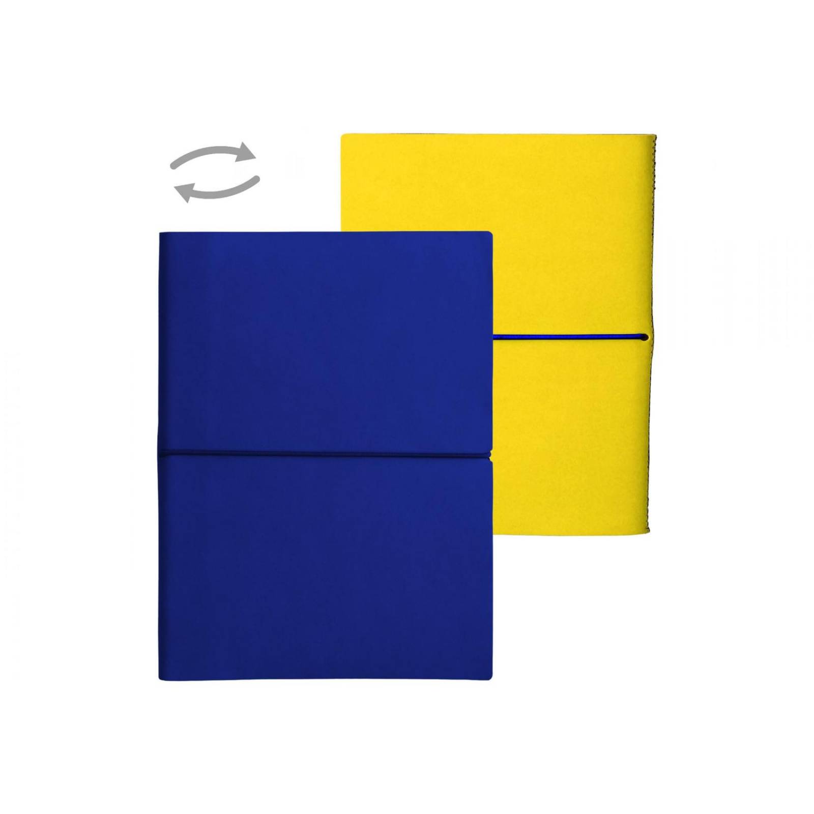 Libreta Grande Azul Rey Y Amarillo + Boligrafo 