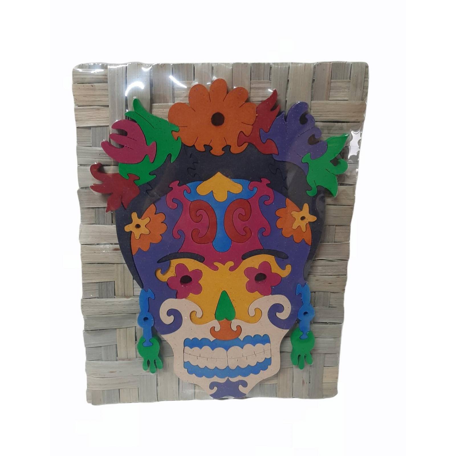 Rompecabezas Artesanal de Calavera Frida Kahlo 