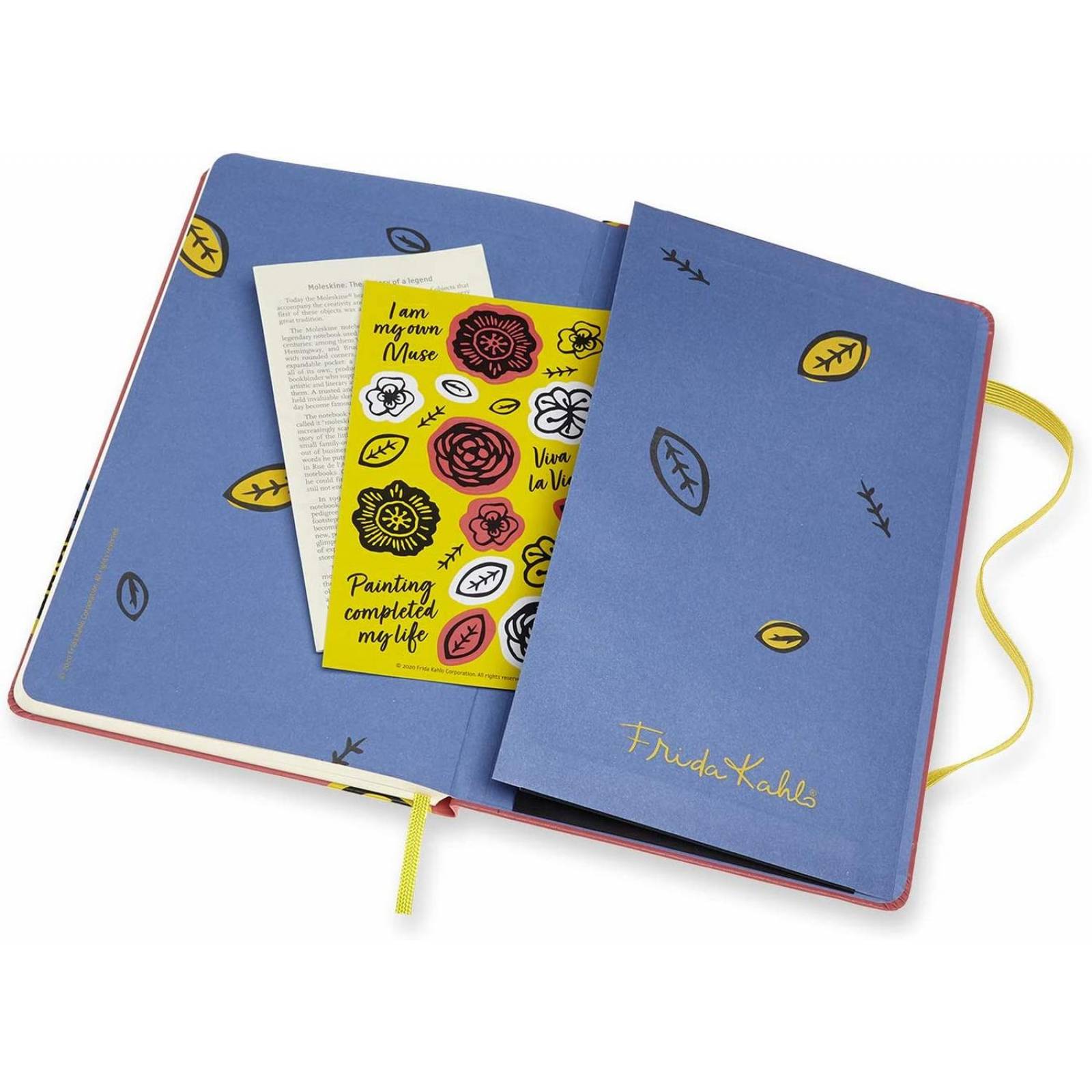 Libreta Moleskine Frida Kahlo Hoja Blanca Pasta Dura
