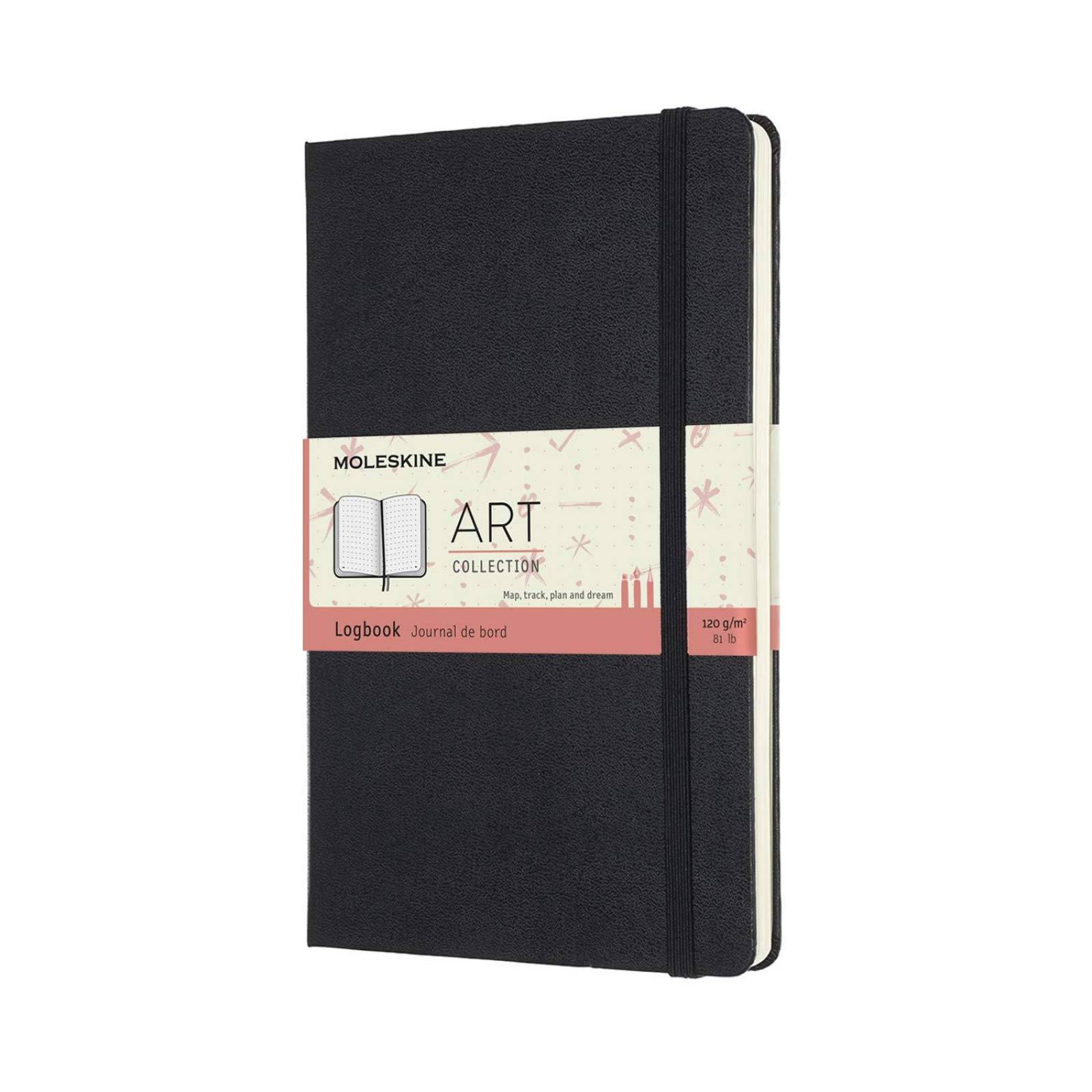 Libreta Moleskine Art Logbook Grande Negra Punteada PDura 