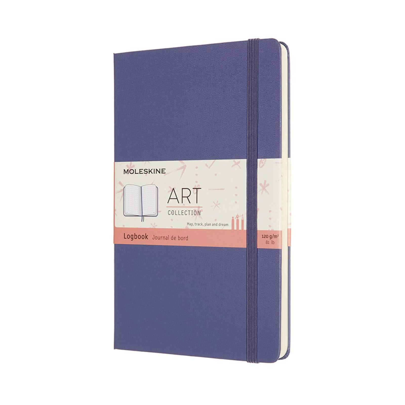 Libreta Moleskine Art Logbook Grande Violeta Punteada PDura 