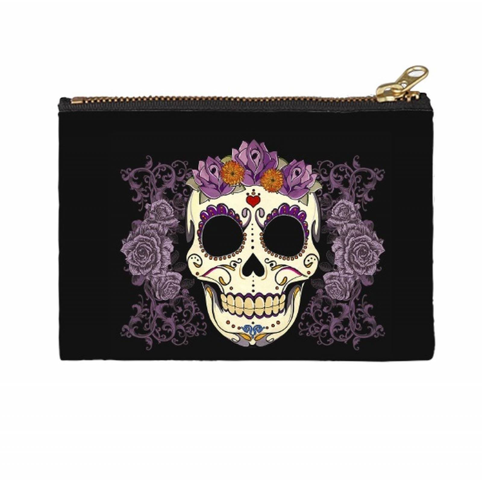 Monedero Diseño Calavera Floreada 
