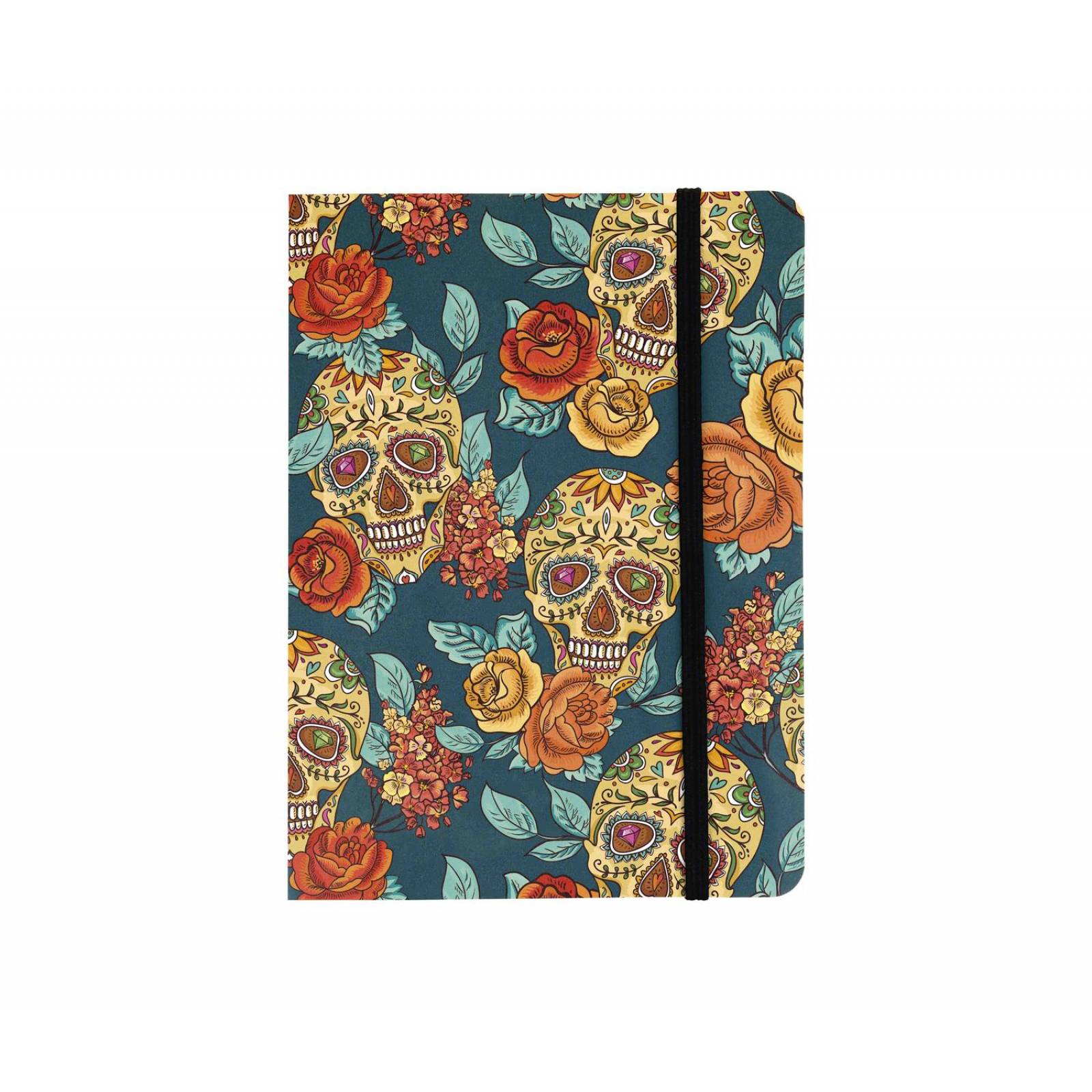 Libreta de Bolsillo Diseño Calaveras y Flores 