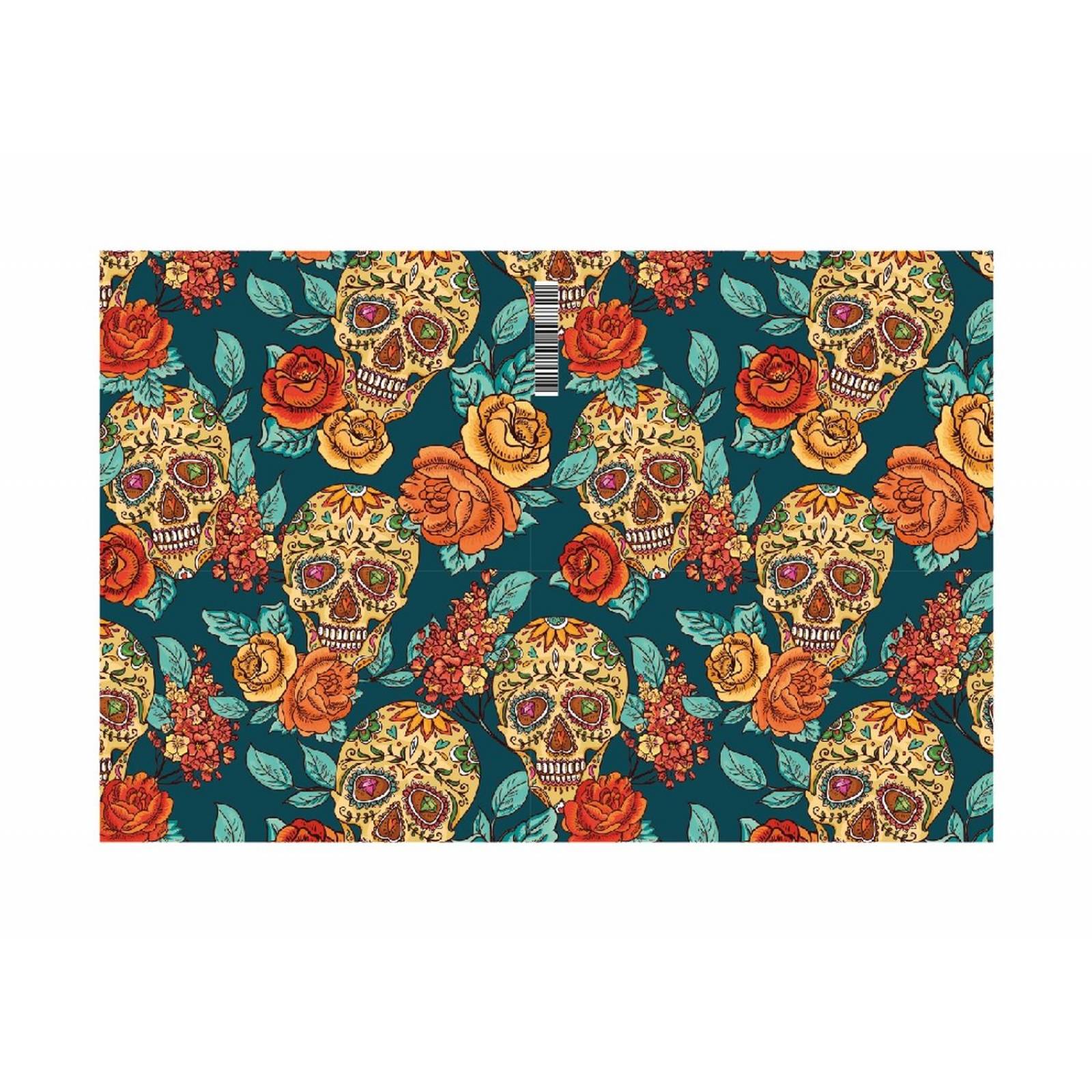 Libreta de Bolsillo Diseño Calaveras y Flores 