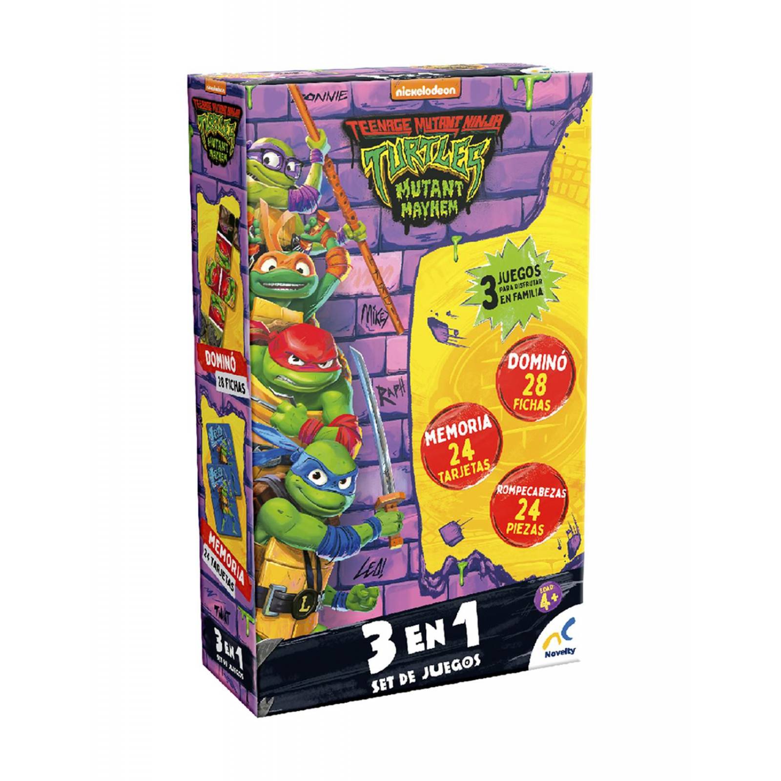 Set De Juegos Tortugas Ninja 3 En 1 