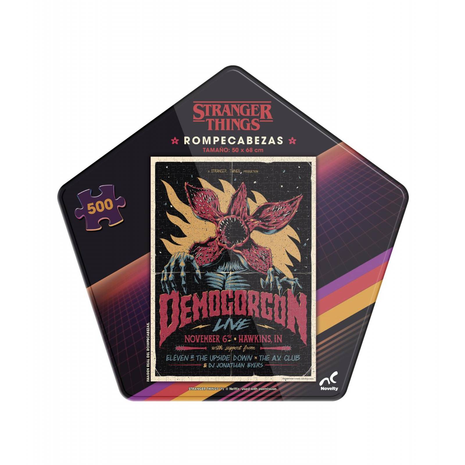 Rompecabezas Stranger Things 500 Piezas Caja Metálica 