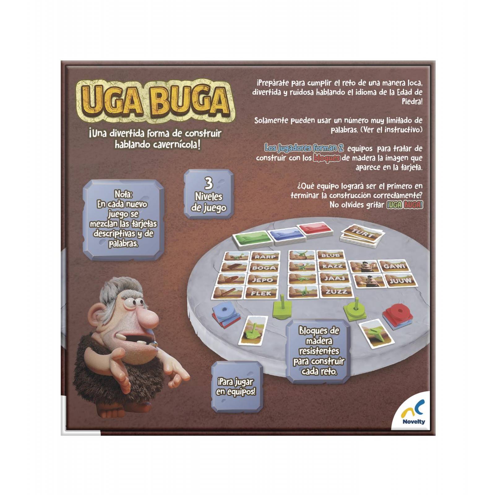 Juego De Mesa Para Jugar En Familia Uga Buga Novelty 