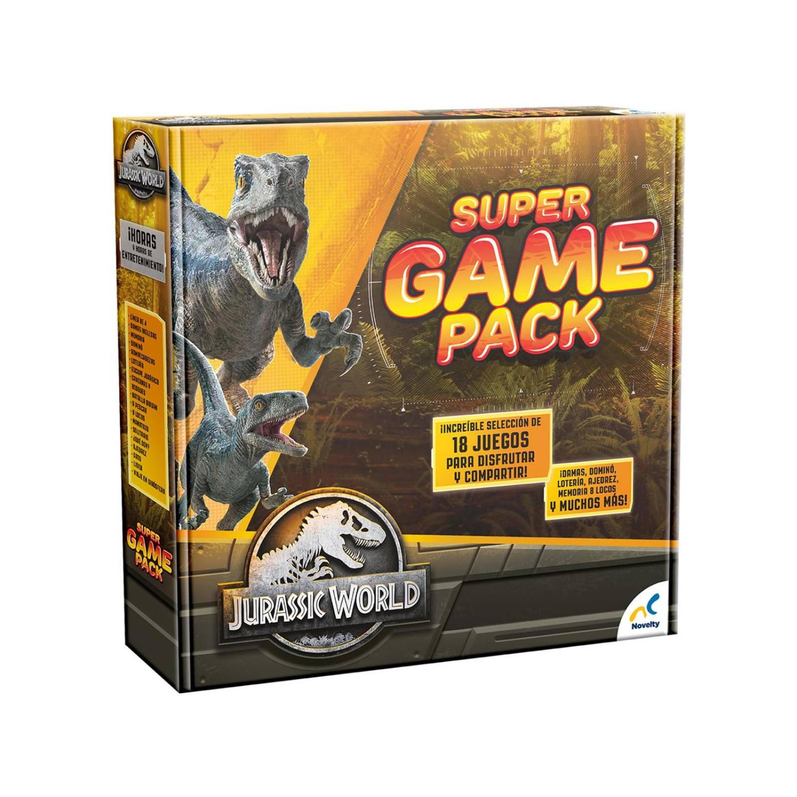 Juego de Mesa Jurassic Park Super Game Pack 18 Juegos 