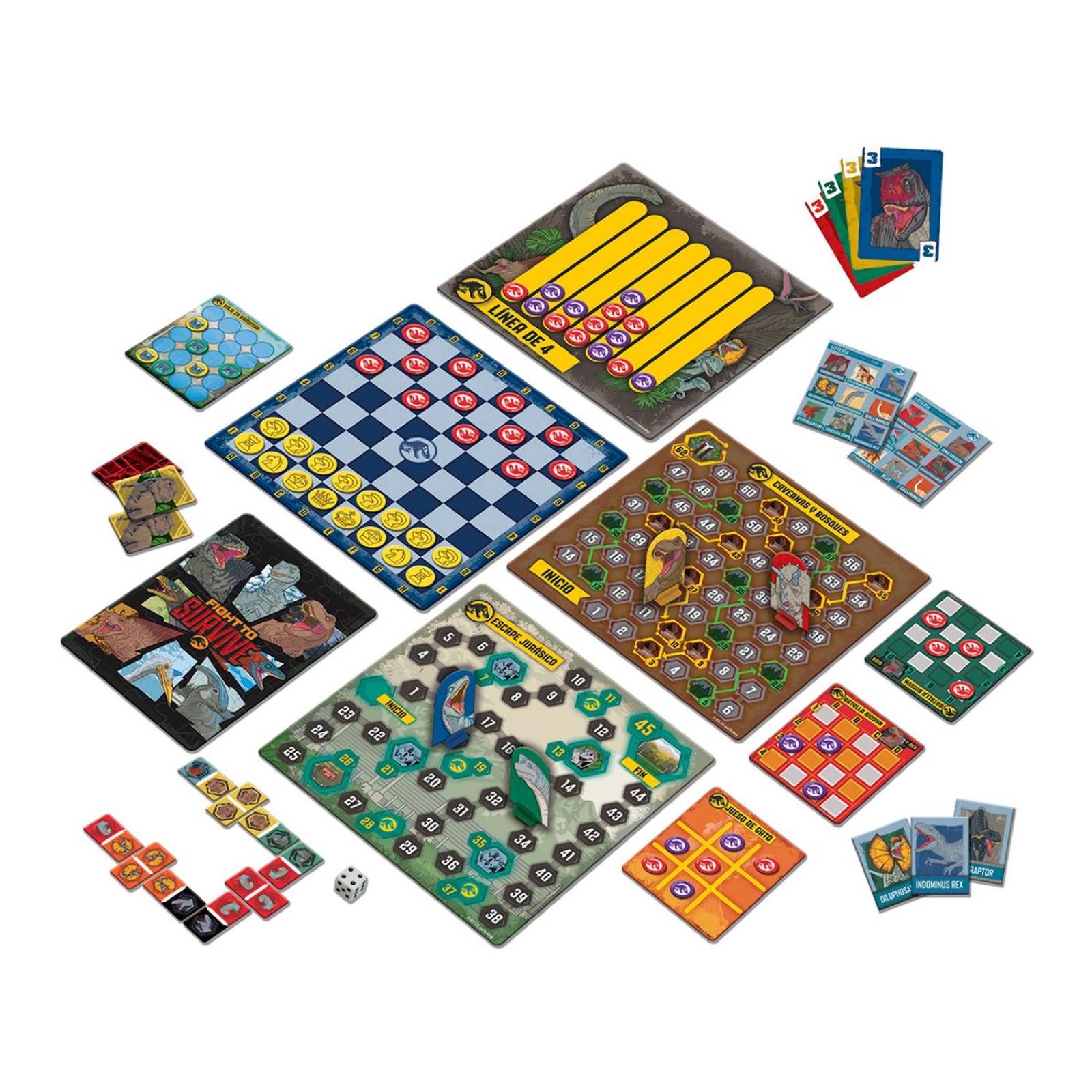 Juego de Mesa Jurassic Park Super Game Pack 18 Juegos 