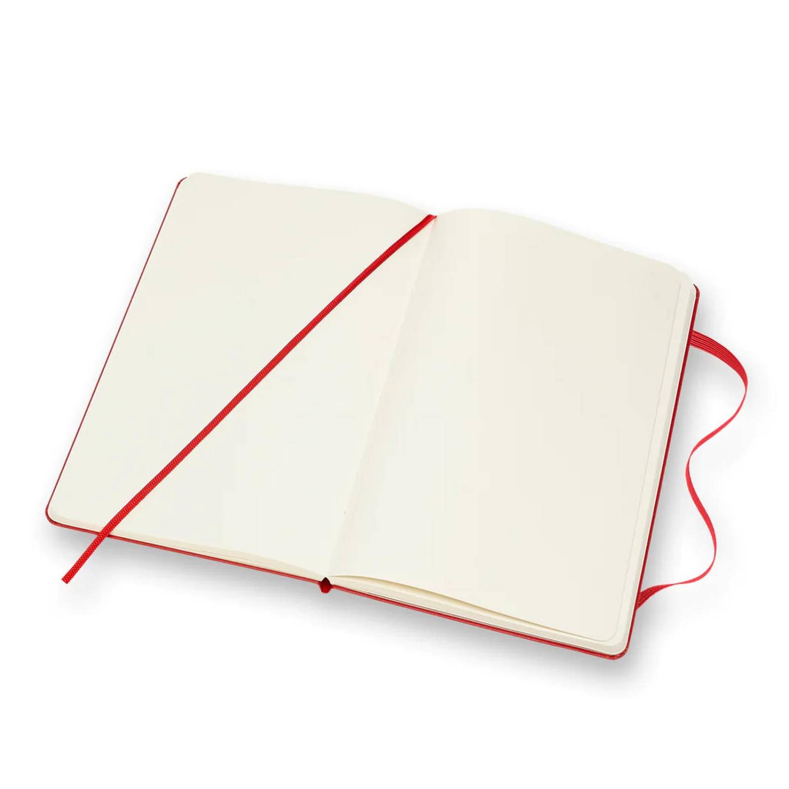 Libreta Clásica Moleskine Grande Roja Hoja Blanca Pasta Dura 