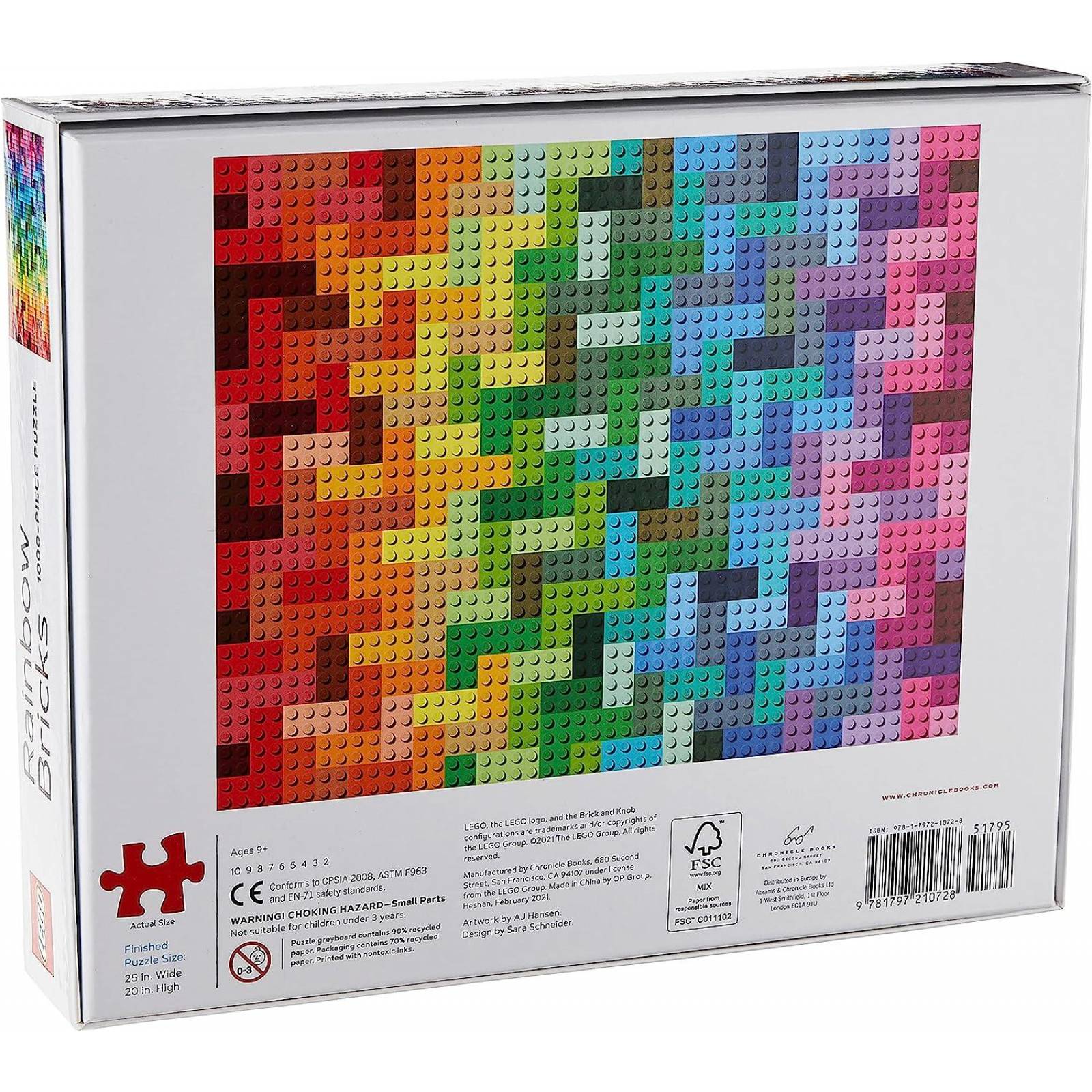 Rompecabezas LEGO Rainbow Bricks 1000 Piezas Puzzle 