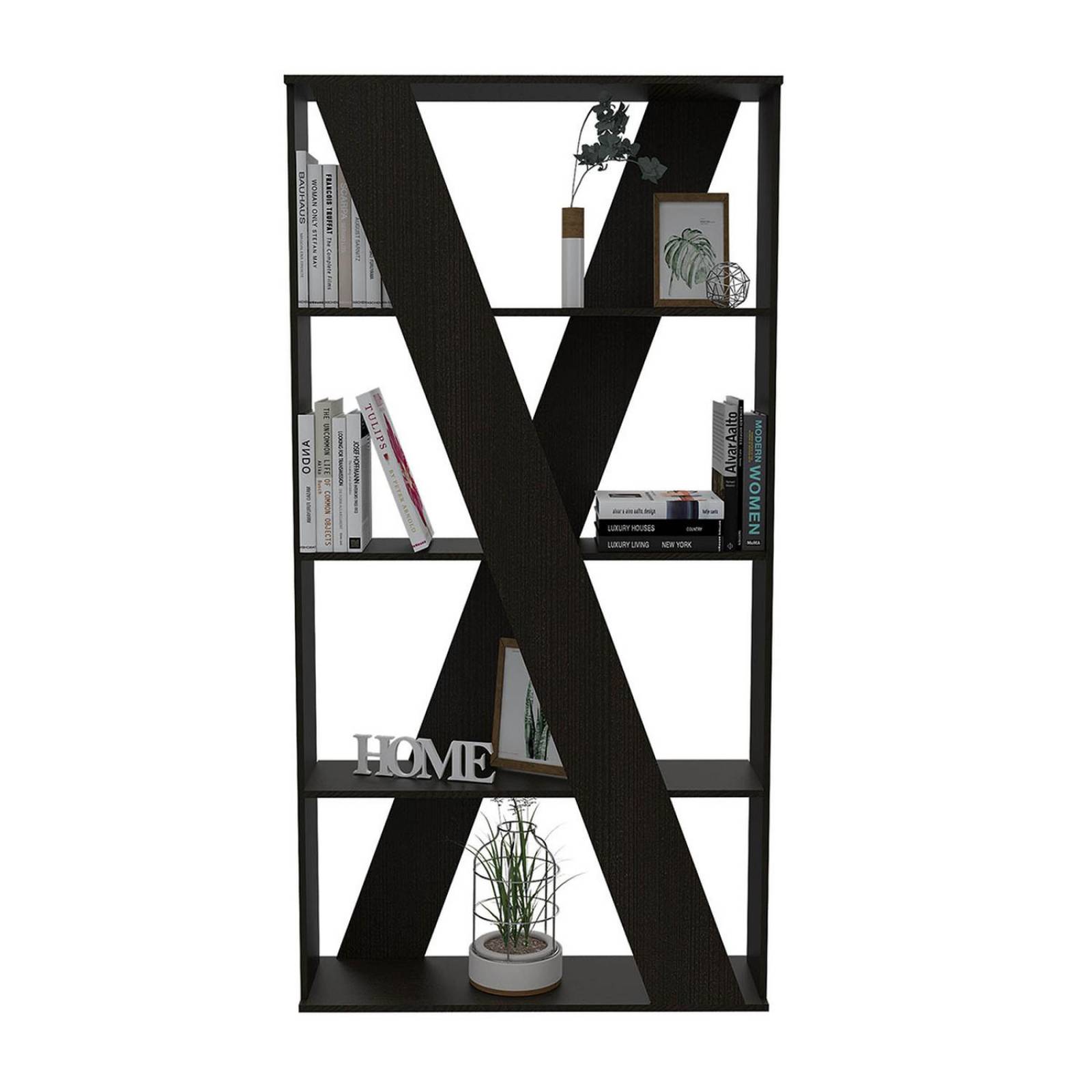 Librero Divisor de Espacio Color Chocolate Modelo Berlín 186 cm Alto 