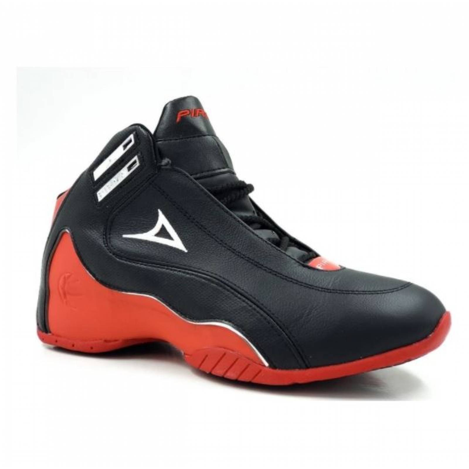 Tenis pirma basket negro-rojo 0767