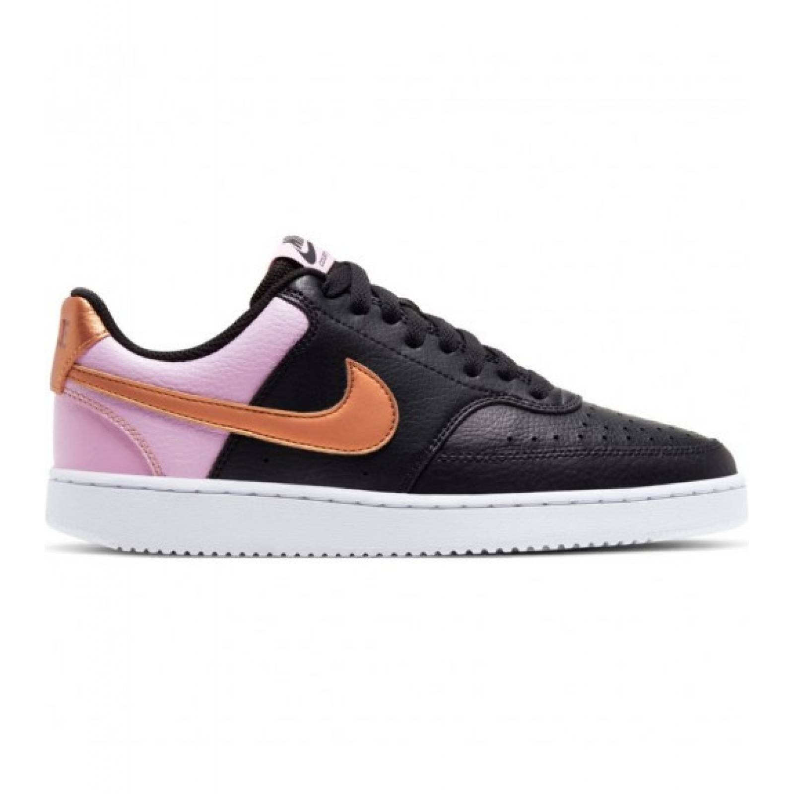 Tenis nike court vision low negro rosa cd5434 004