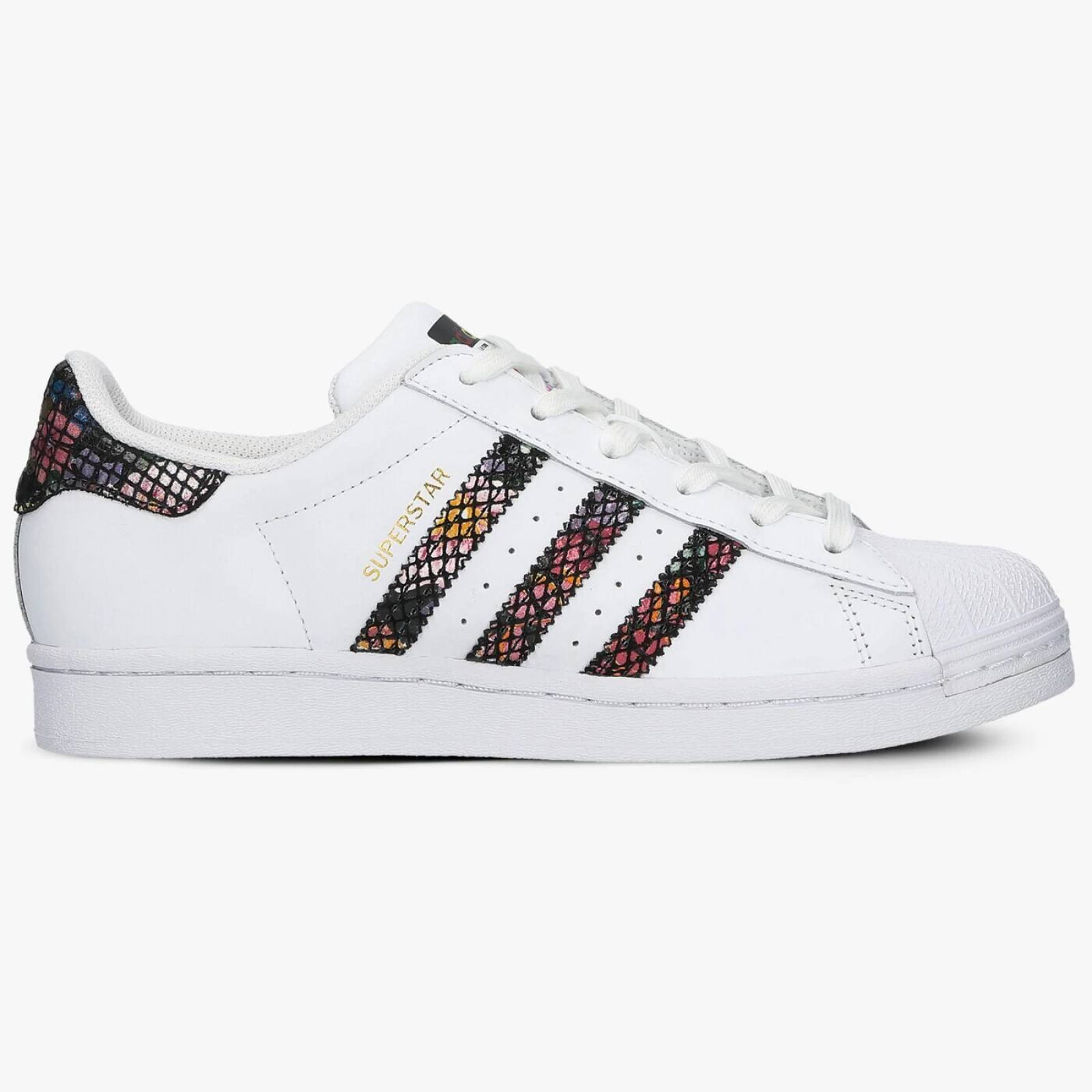 Tenis adidas superstar blanco multicolor fw3692