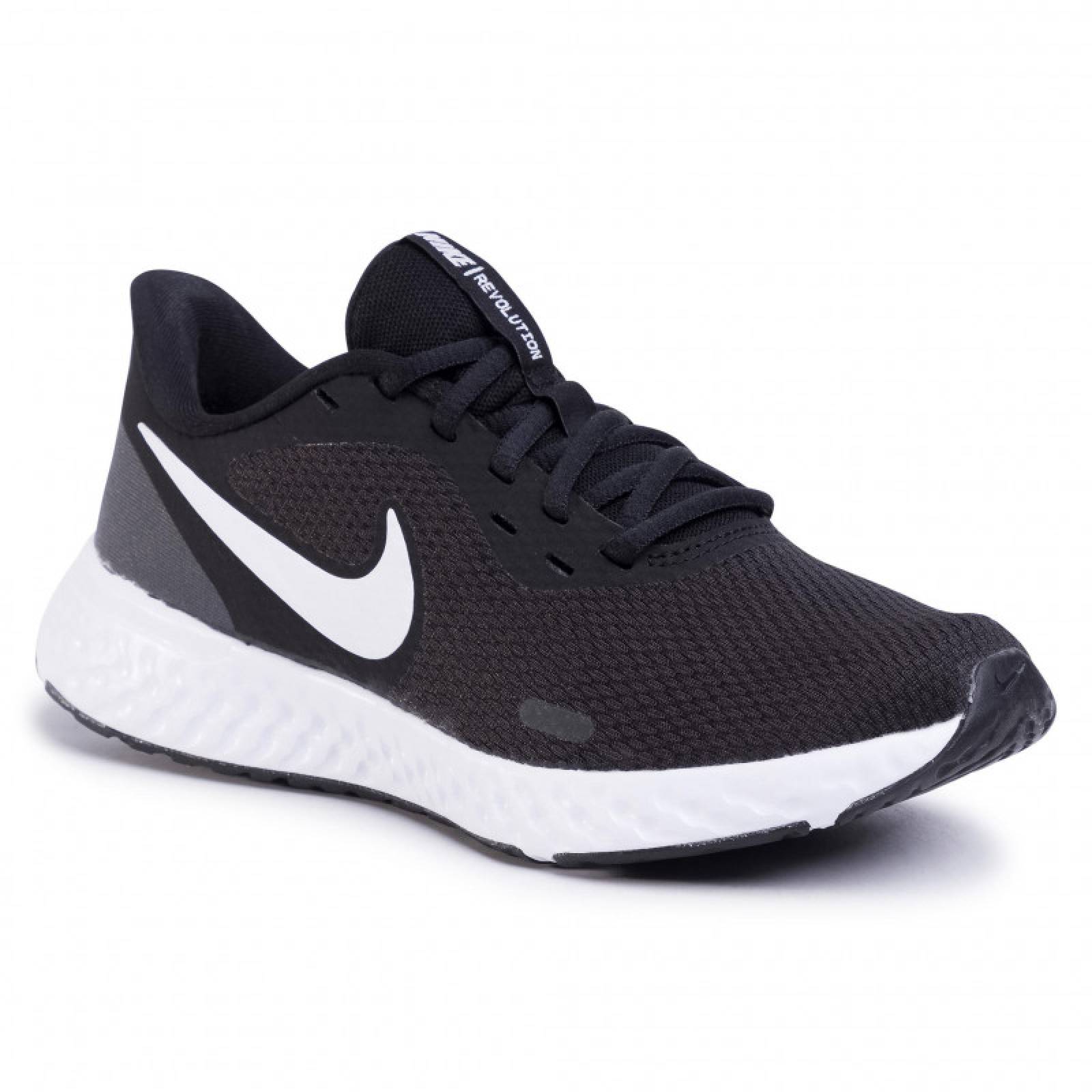 Tenis nike revolution 5 negro-blanco bq3207-002