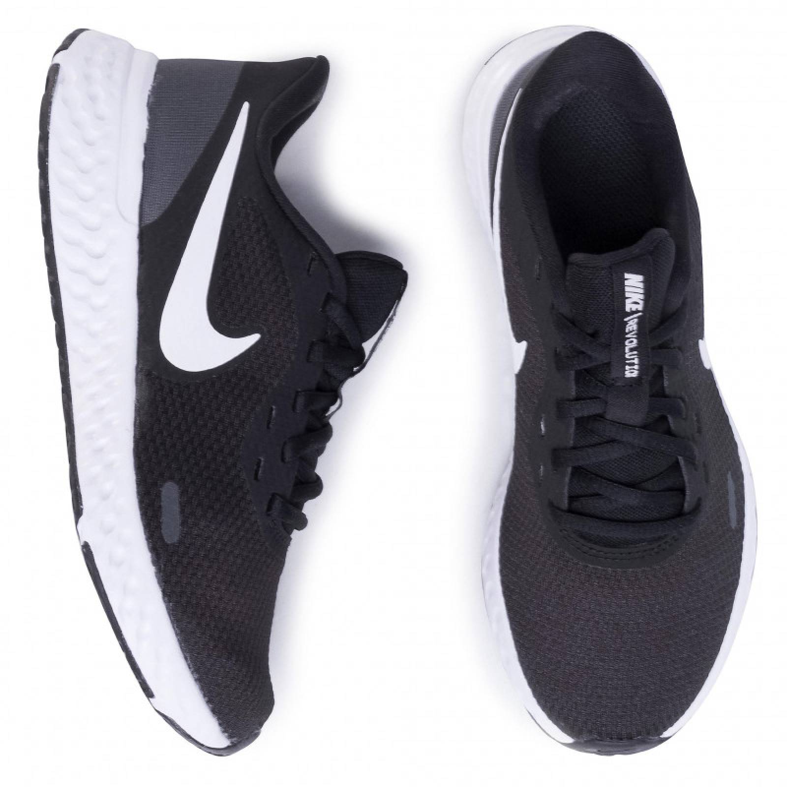 Tenis nike revolution 5 negro-blanco bq3207-002