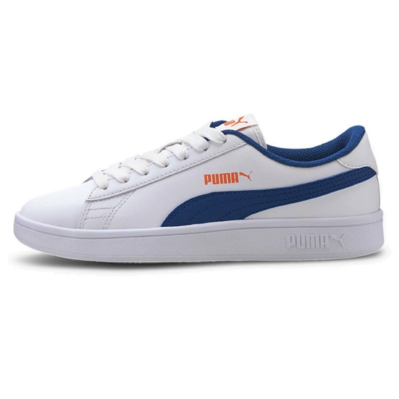 Tenis puma smash v2 l blanco-azul 365170-16