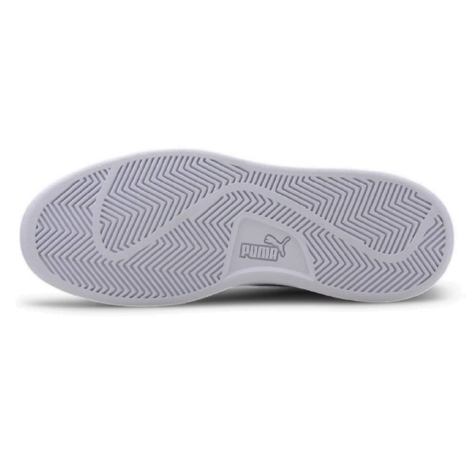 Tenis puma smash v2 l blanco-azul 365170-16