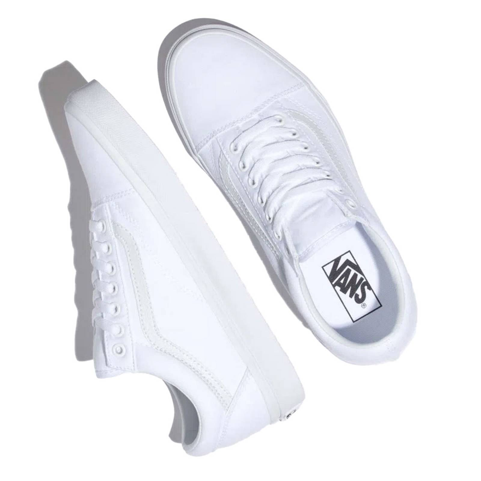 TENIS VANS OLD SKOOL BLANCO SKATE COMODO UNISEX MODA 0D3HW00