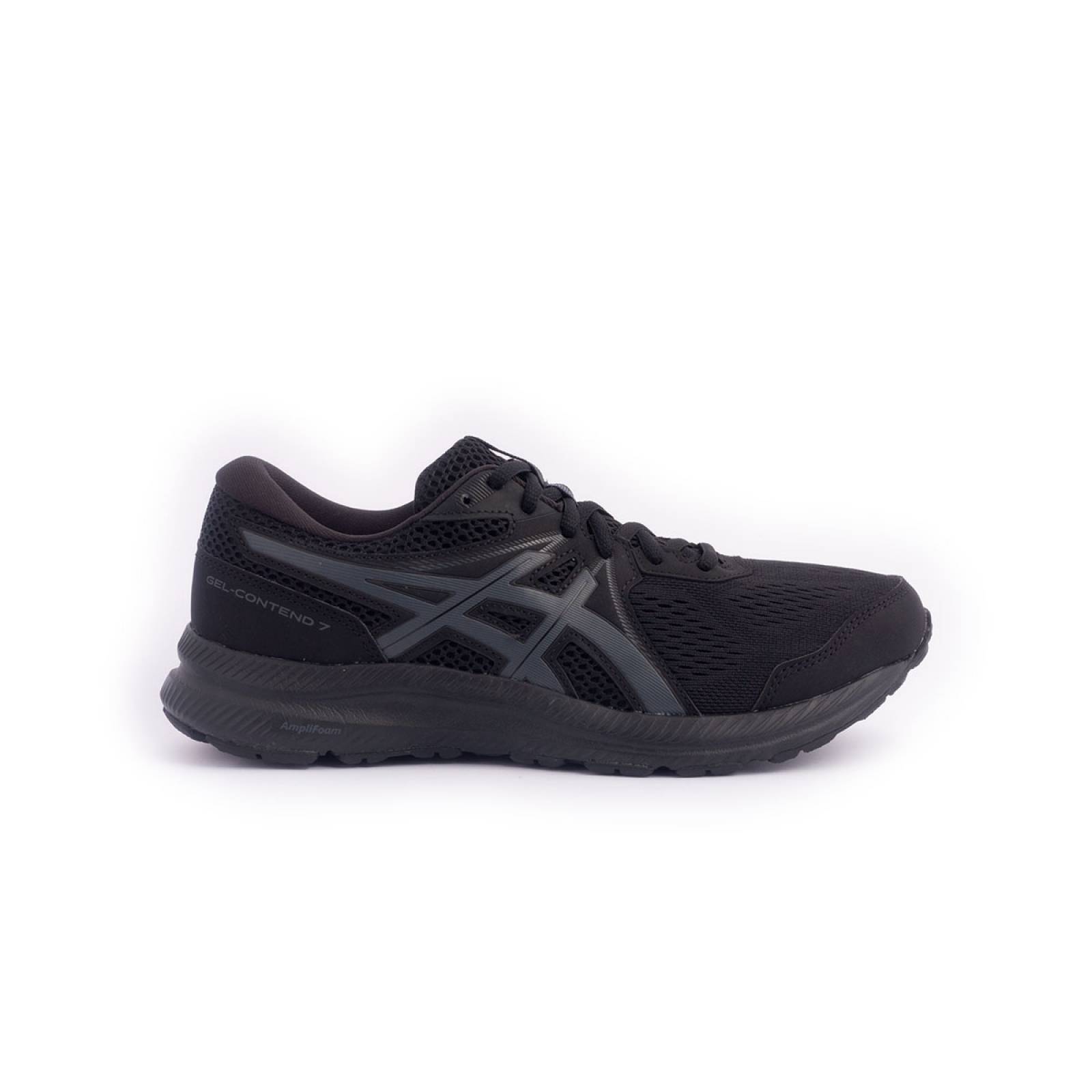 Tenis Asics Gel Contend 7 Negro/Gris Correr Entrenamiento Comodo Ligero 1011B040