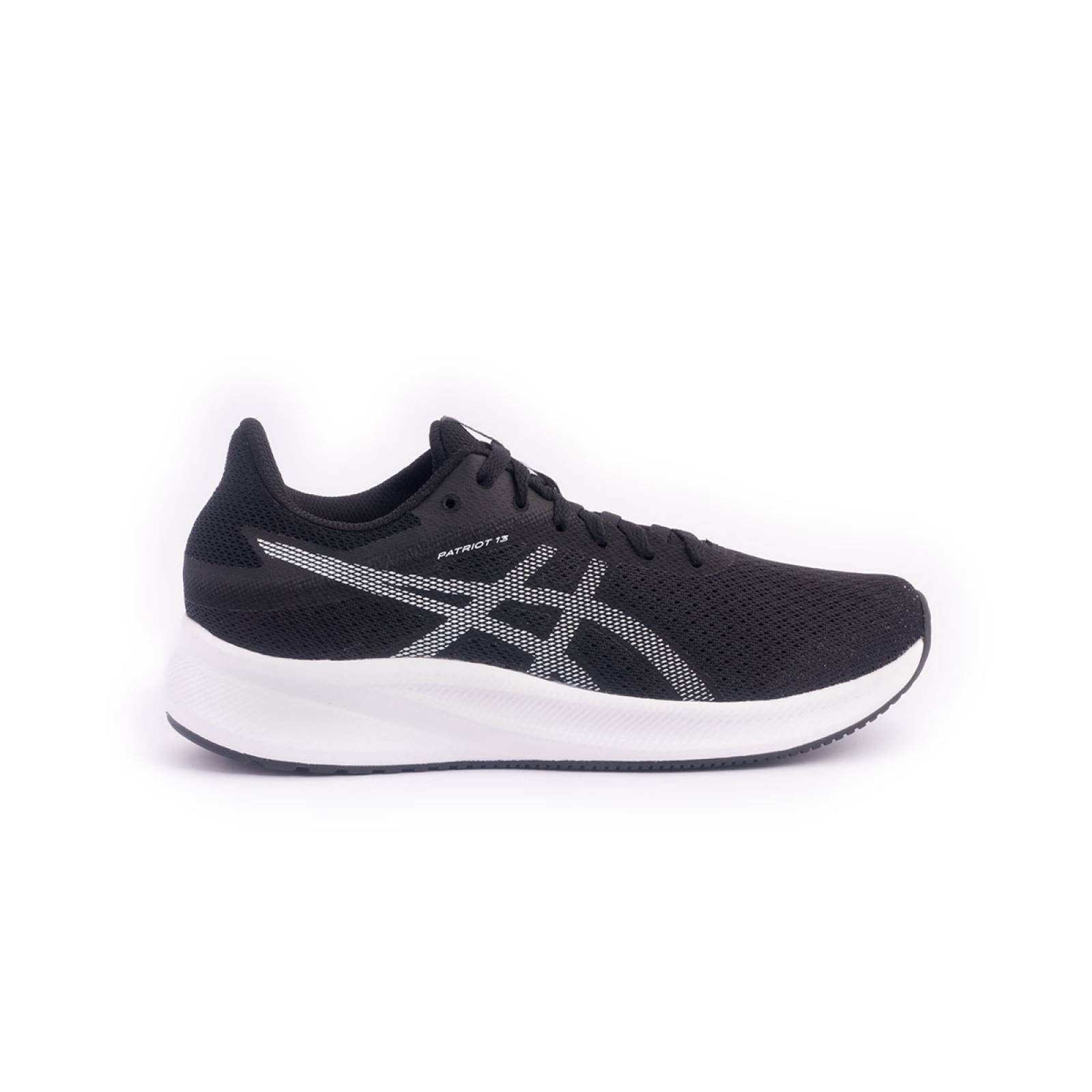 Tenis Asics Patriot 13 Negro/Blanco Running Sport Comodo Ligero Mujer 1012B312