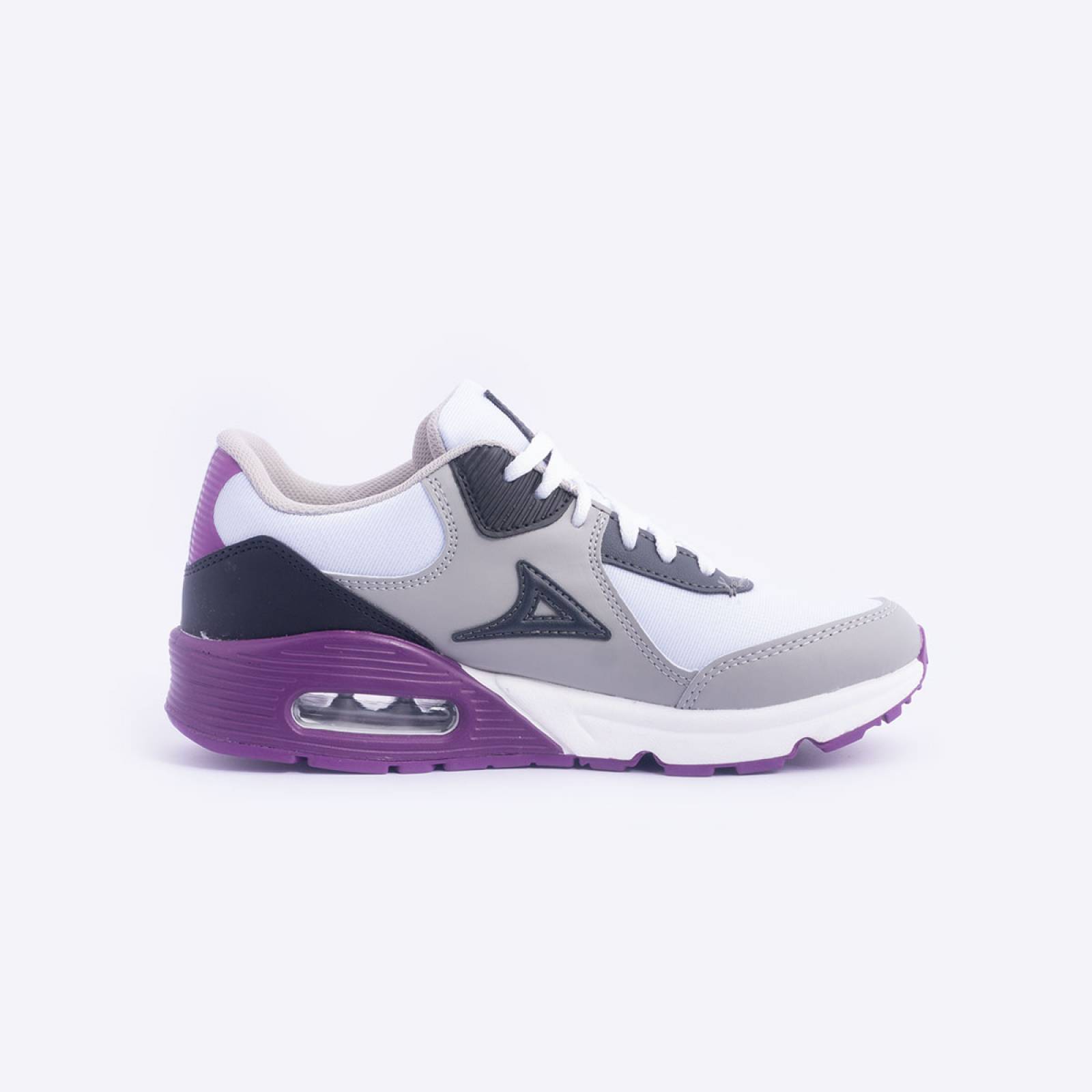 Tenis Pirma Urbano Dama Gris/Morado Sport Comodo Ligero 5503