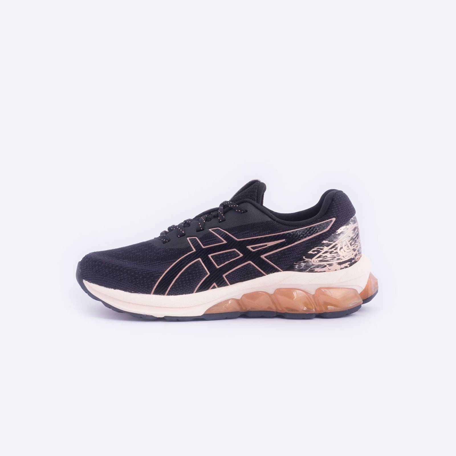 Tenis Asics Gel-quantum 180 Vii Negro/Rosa Correr Sport Comodo Ligero Mujer 1202A342