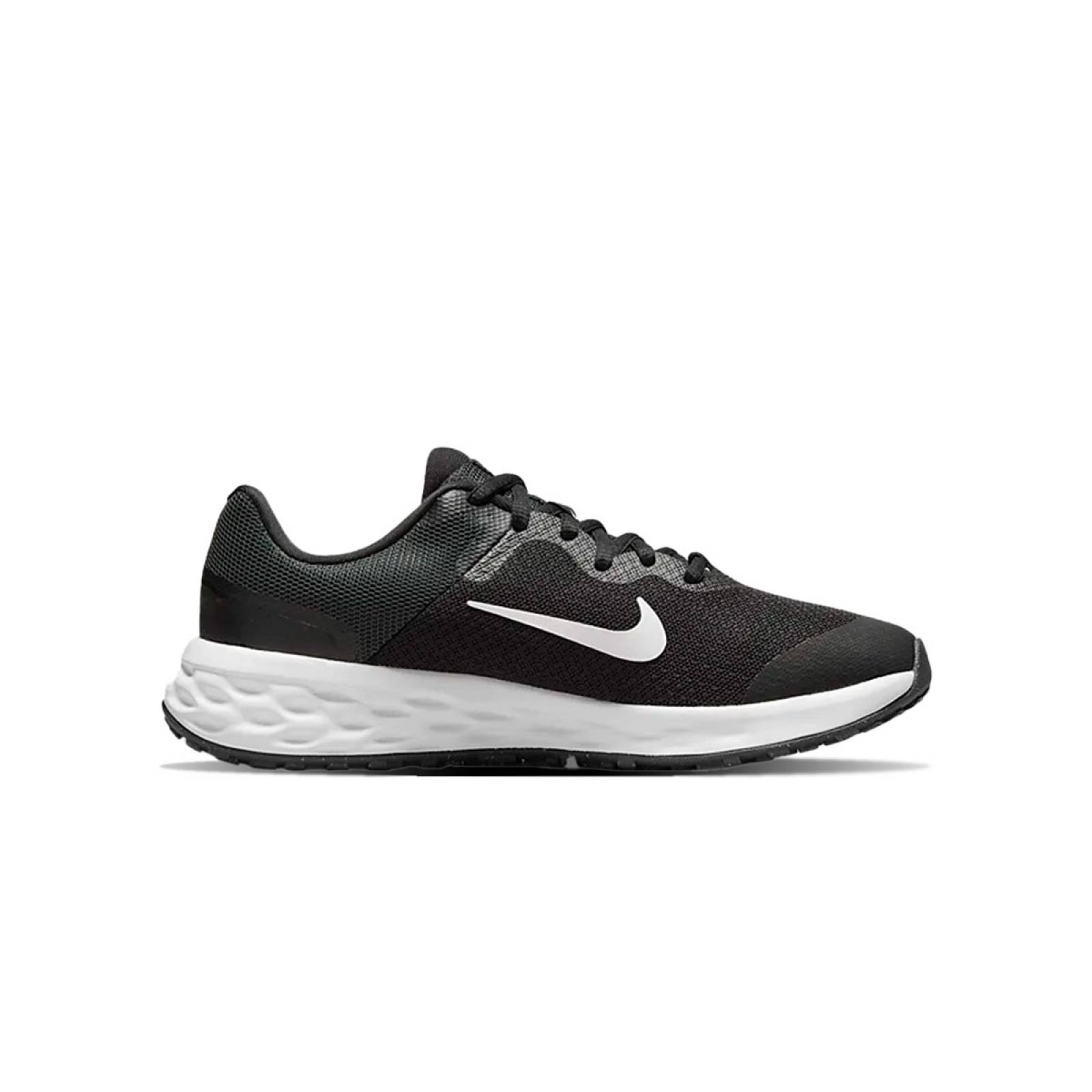 TENIS NIKE REVOLUTION 6 NN NEGRO/BLANCO CORRER SPORT COMODO LIGERO DAMA DD1096-003