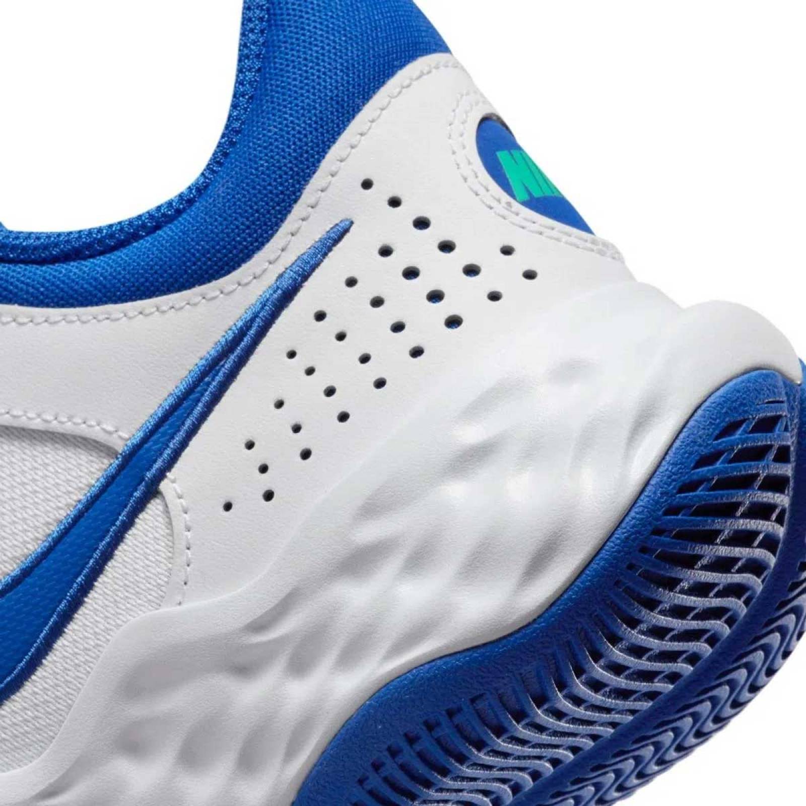 TENIS NIKE FLY. BY MID 3 BLANCO/AZUL BASQUETBALL COMODO SPORT