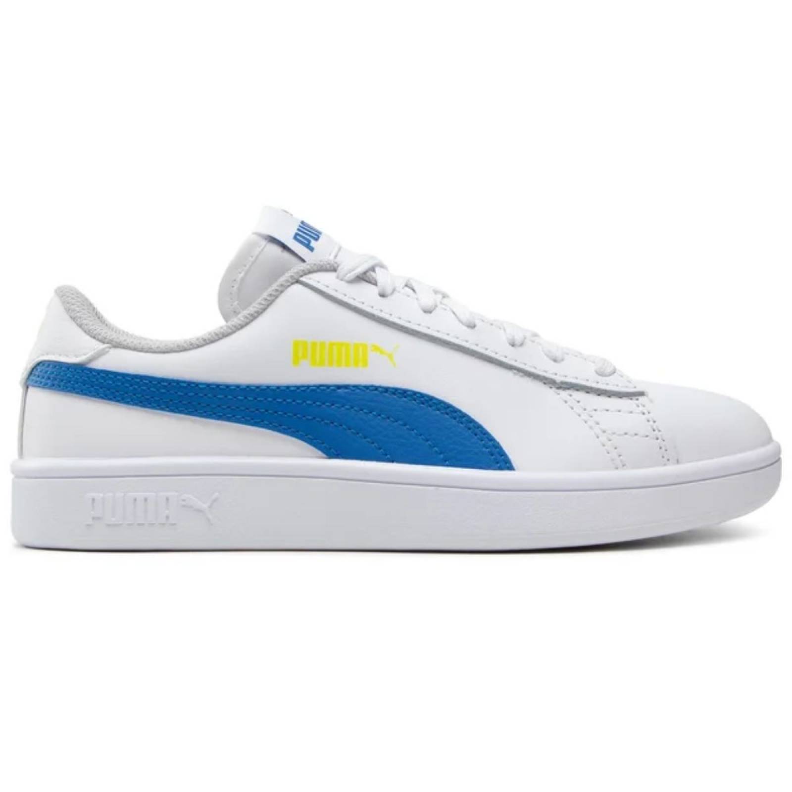 Tenis Puma Smash V2 L Blanco/azul Comodo Ligero 365170-33