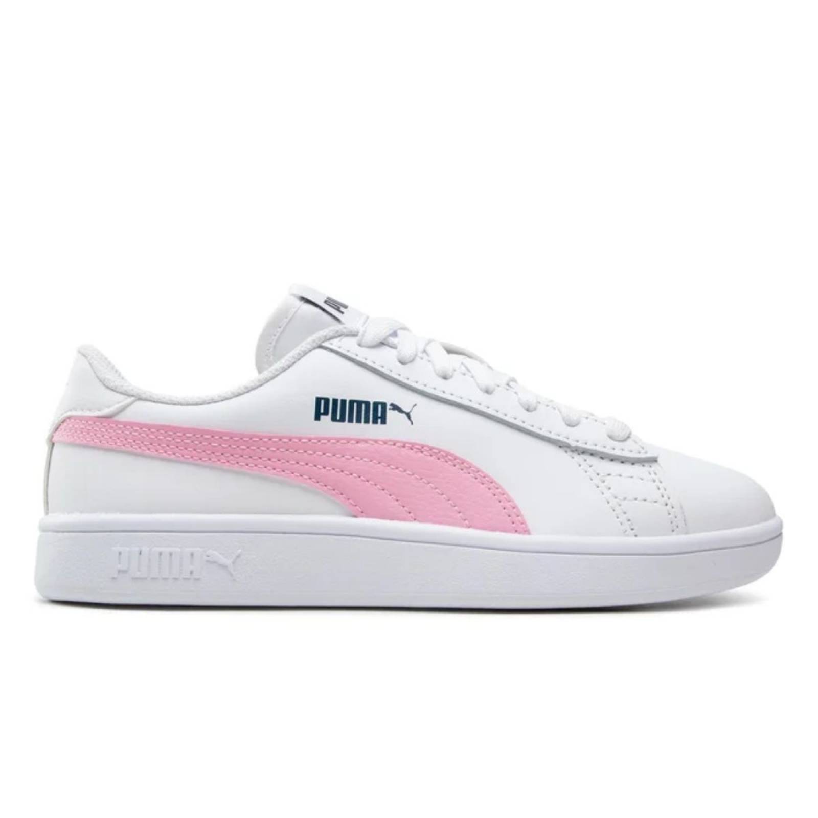 TENIS PUMA SMASH V2 L BLANCO/ROSA COMODO LIGERO 365170-35