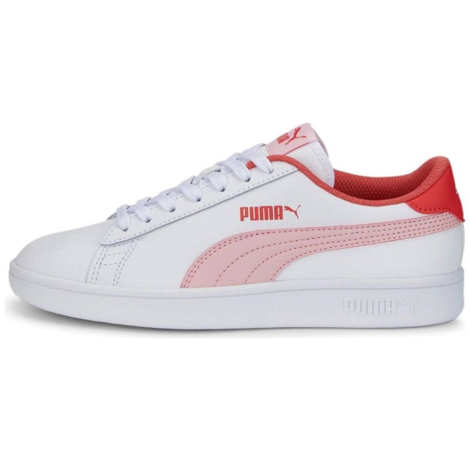 Tenis Puma Smash V2 L Blanco/salmon Comodo Ligero 365170-38