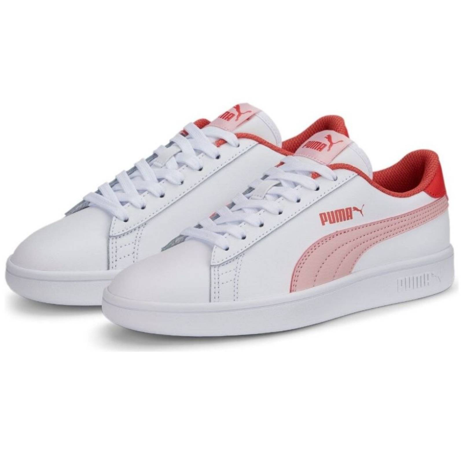 Tenis Puma Smash V2 L Blanco/salmon Comodo Ligero 365170-38