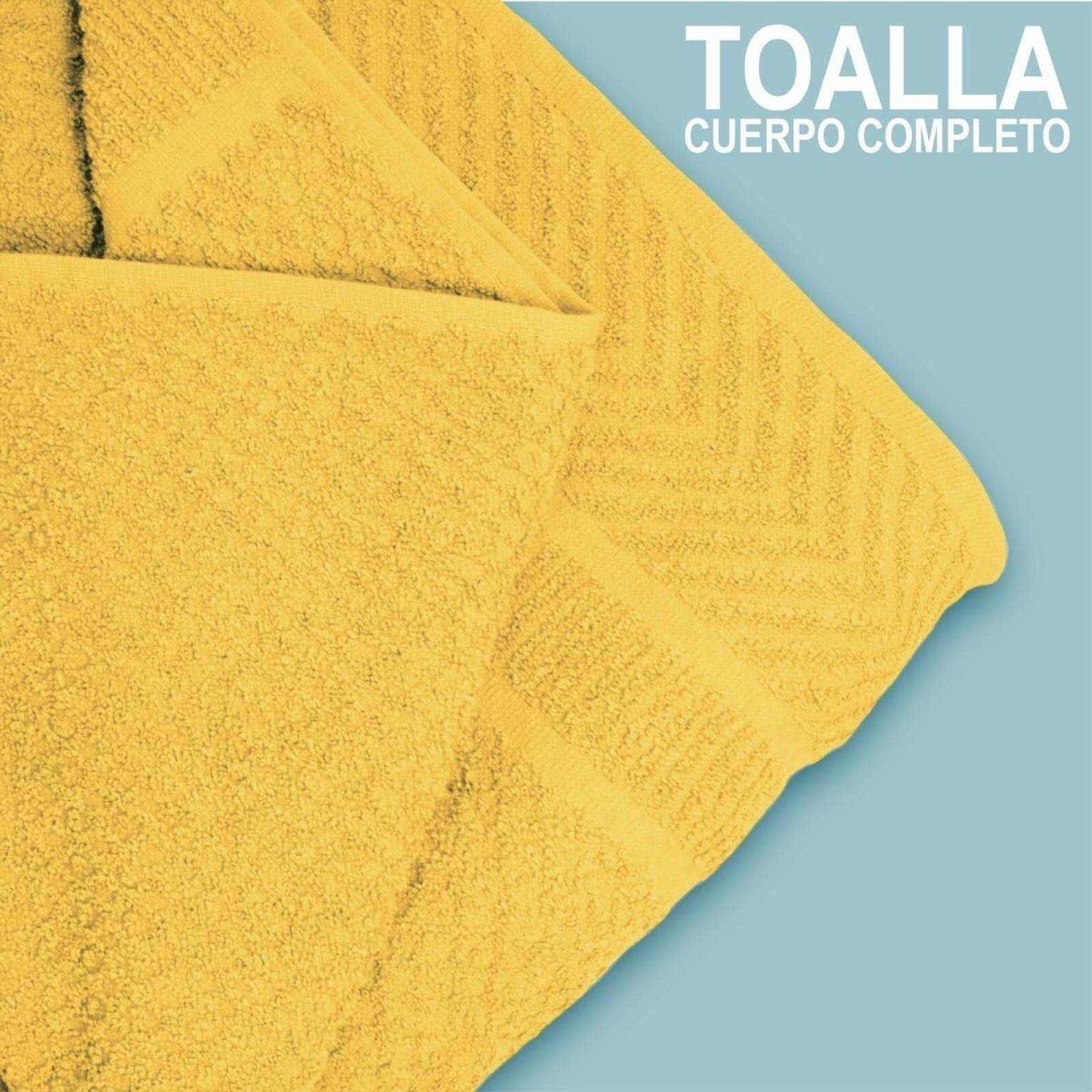 Set 2 Toallas Baño Completo 100% Algodón Grand Grano De Oro Amarillo
