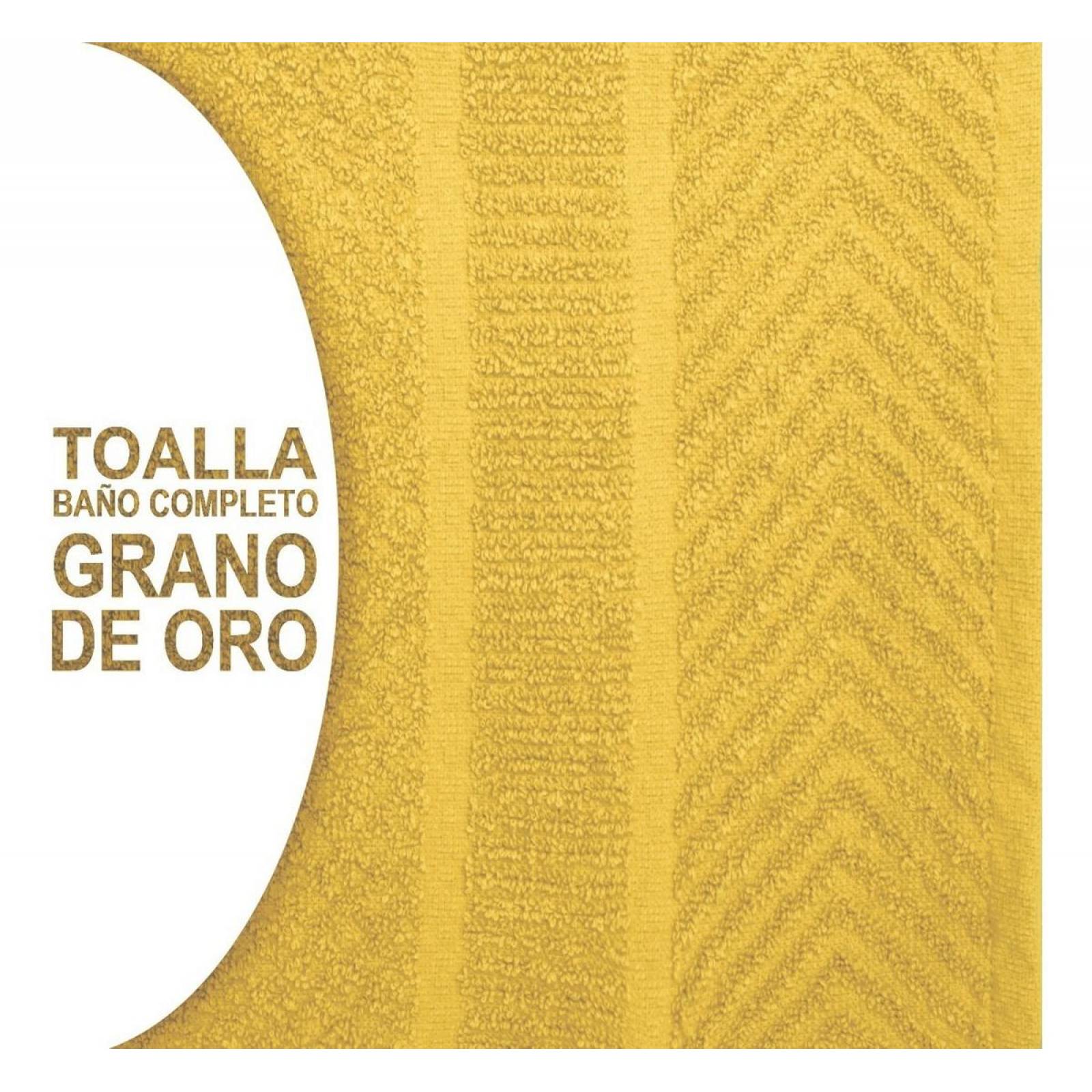 Set 2 Toallas Baño Completo 100% Algodón Grand Grano De Oro Amarillo