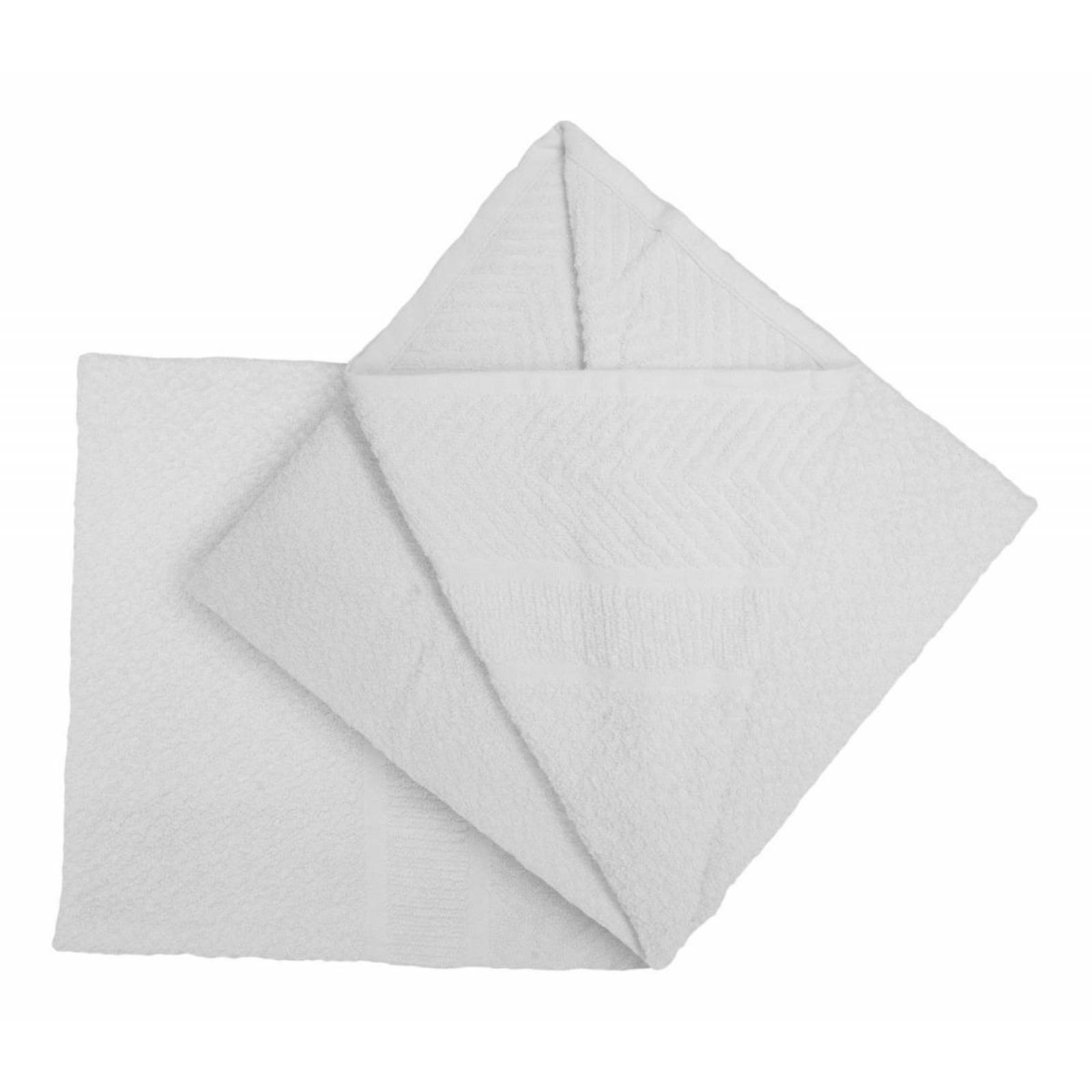 Set 2 Toallas Baño Completo 100% Algodón Grand Grano De Oro Blanco