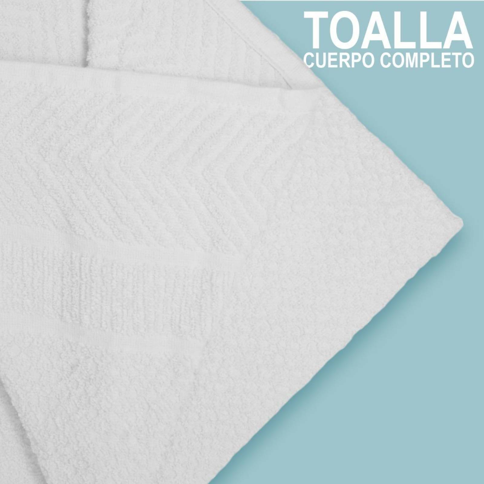 Set 2 Toallas Baño Completo 100% Algodón Grand Grano De Oro Blanco