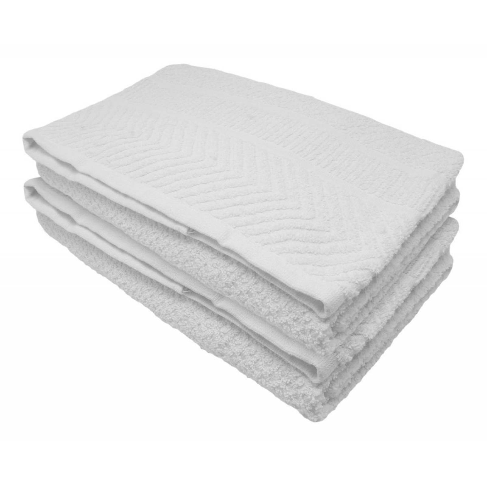 Set 2 Toallas Baño Completo 100% Algodón Grand Grano De Oro Blanco