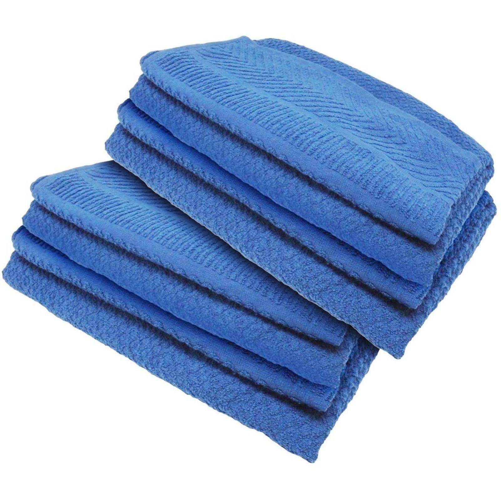 Set 2 Toallas Baño Completo 100% Algodón Grand Grano De Oro Azul acero