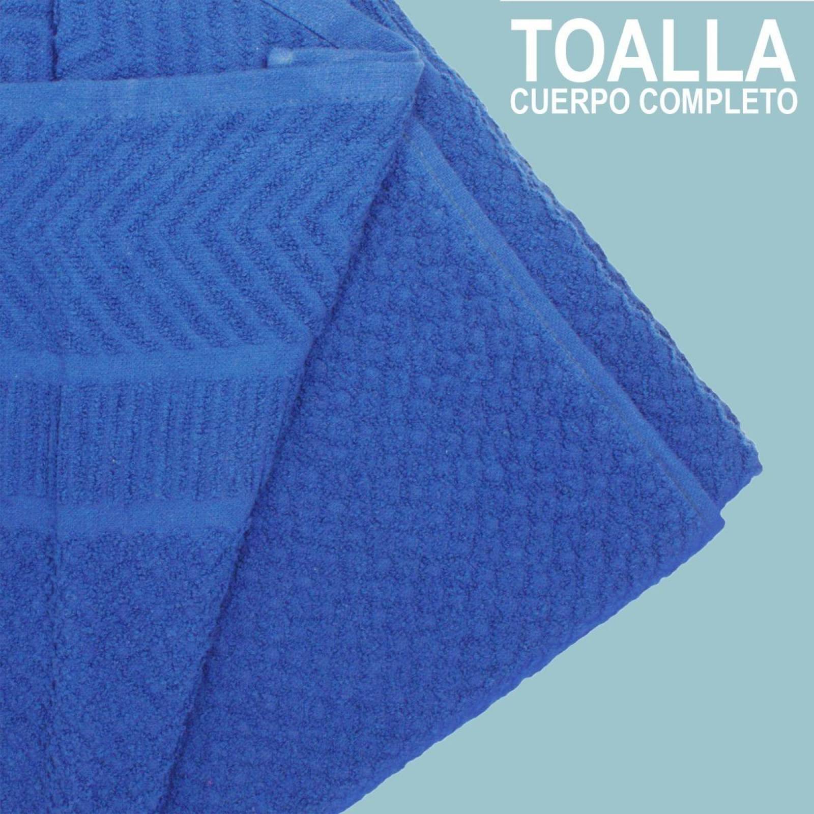 Set 2 Toallas Baño Completo 100% Algodón Grand Grano De Oro Azul acero