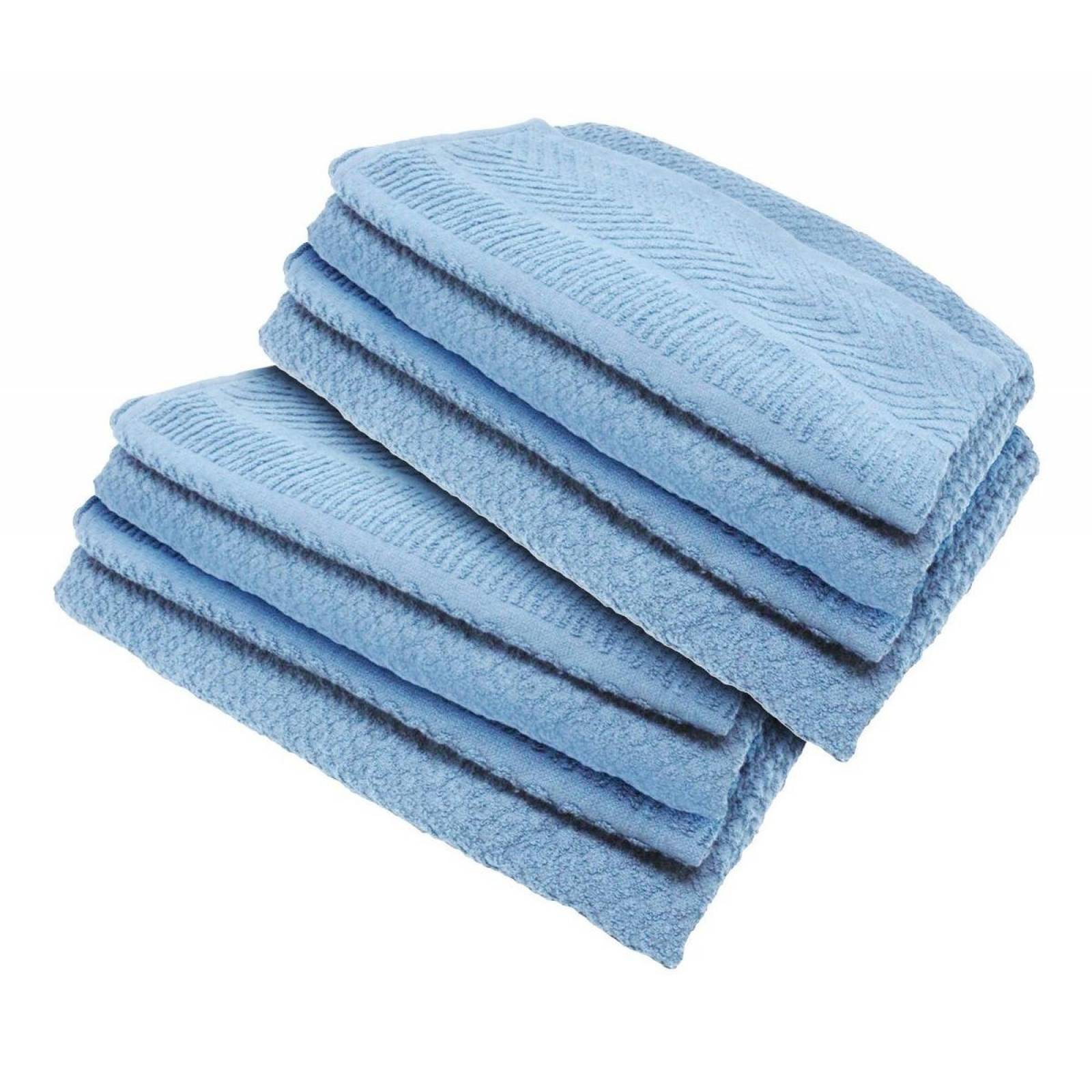 Set 2 Toallas Baño Completo 100% Algodón Grand Grano De Oro Celeste