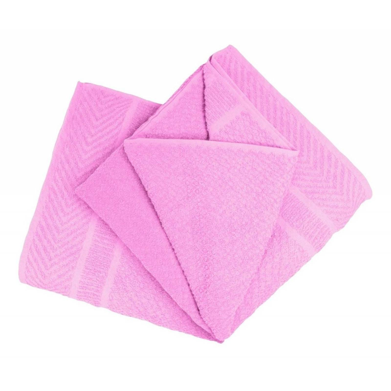 Set 2 Toallas Baño Completo 100% Algodón Grand Grano De Oro Rosa