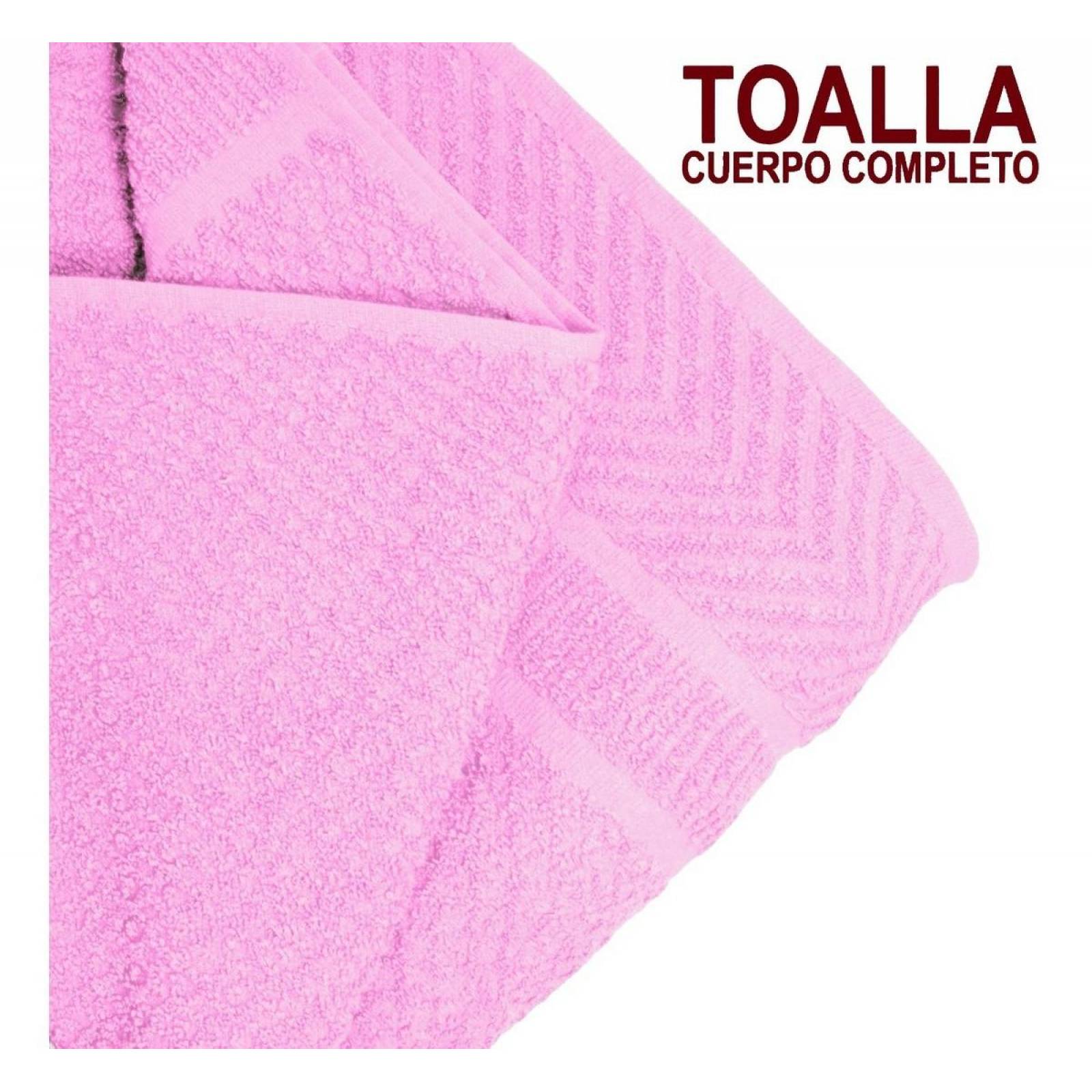 Set 2 Toallas Baño Completo 100% Algodón Grand Grano De Oro Rosa