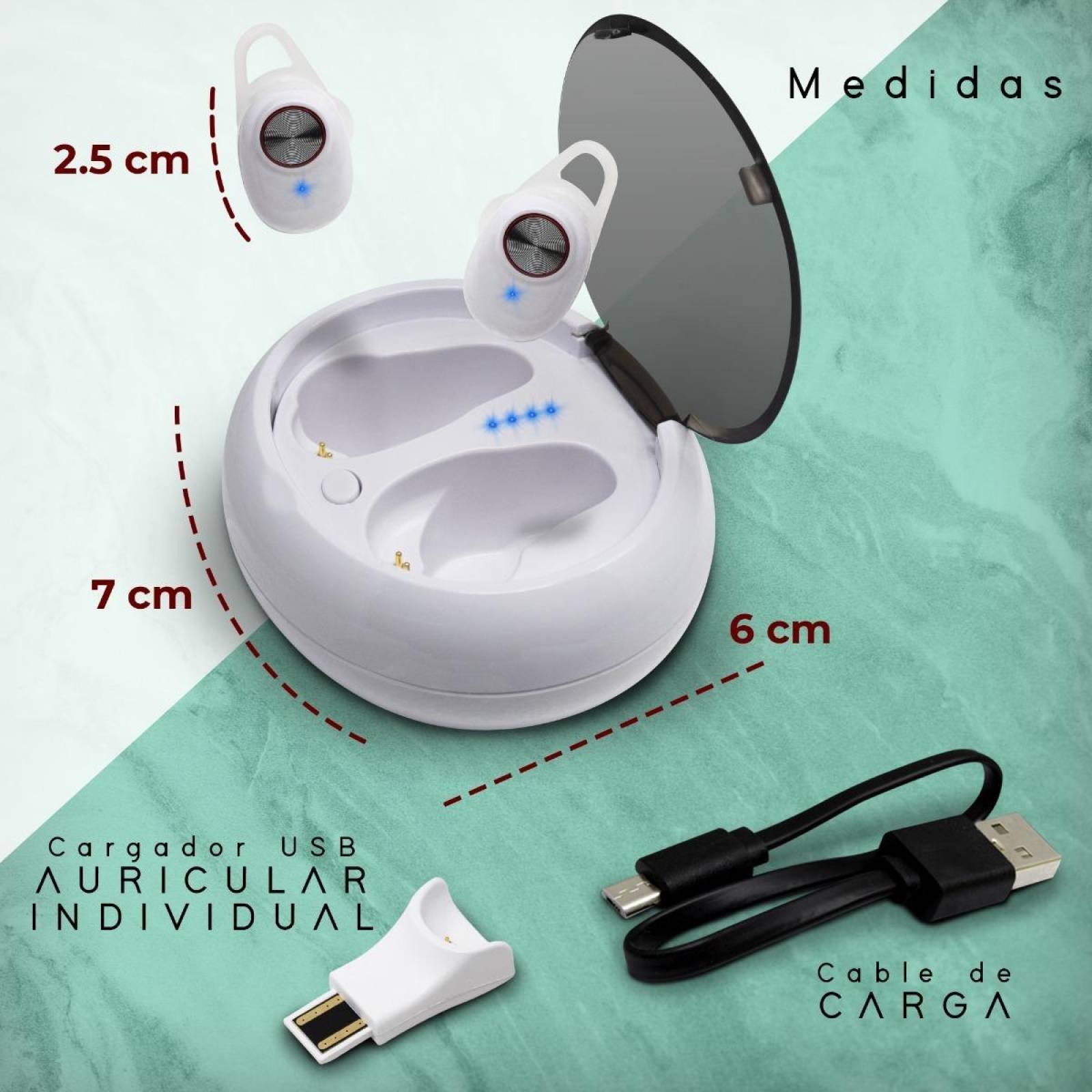 Audifonos Bluetooth Manos Libres Inalambrico Airdot Original Blanco